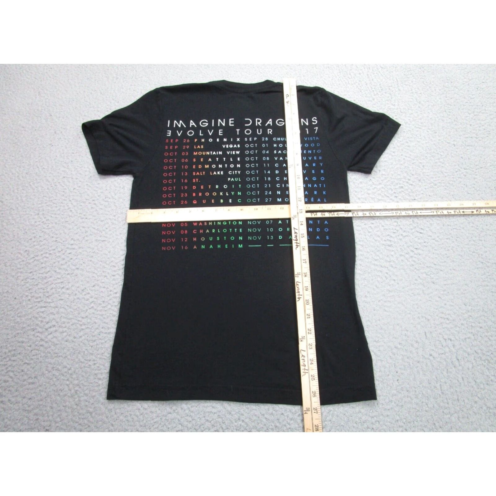 Vintage Imagine Dragons Shirt Mens Small Black 2017 Evolve Tour Concert Adult S Size US S / EU 44-46 / 1 - 6 Thumbnail