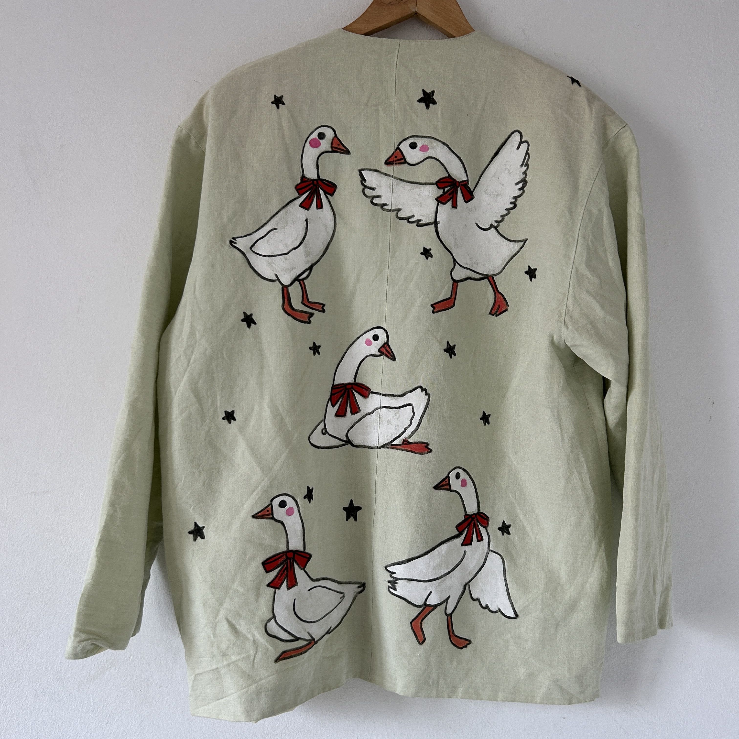 Vintage Silly goose custom made cottagecore green jacket Size L / US 10 / IT 46 - 4 Thumbnail