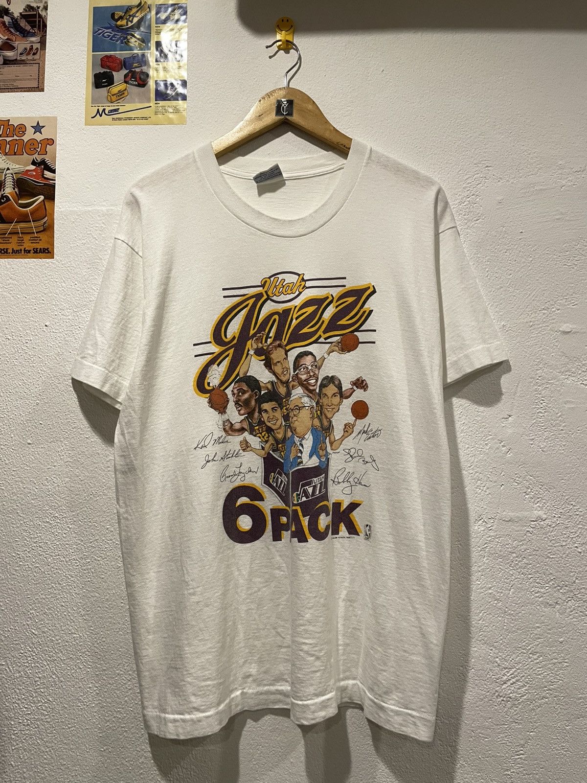 NBA Vintage 80s NBA Utah Jazz 6 Pack T-Shirt Size US L / EU 52-54 / 3 - 1 Thumbnail