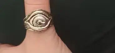 Other Punk Unisex Eye Carved Handmad Ring Size ONE SIZE - 4 Thumbnail