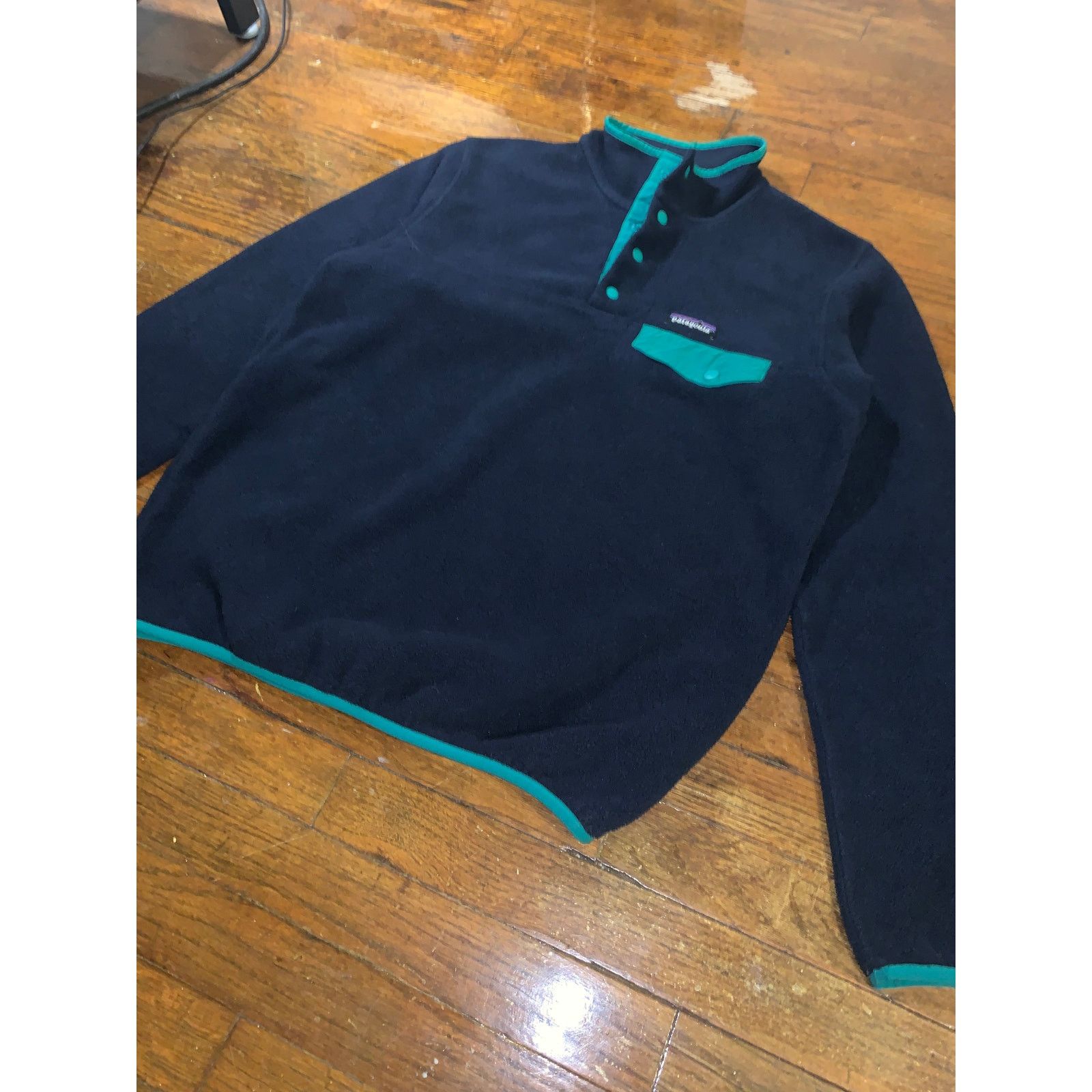 Patagonia Vintage Patagonia Synchilla Snap T Fleece Medium Navy Size M / US 6-8 / IT 42-44 - 3 Thumbnail