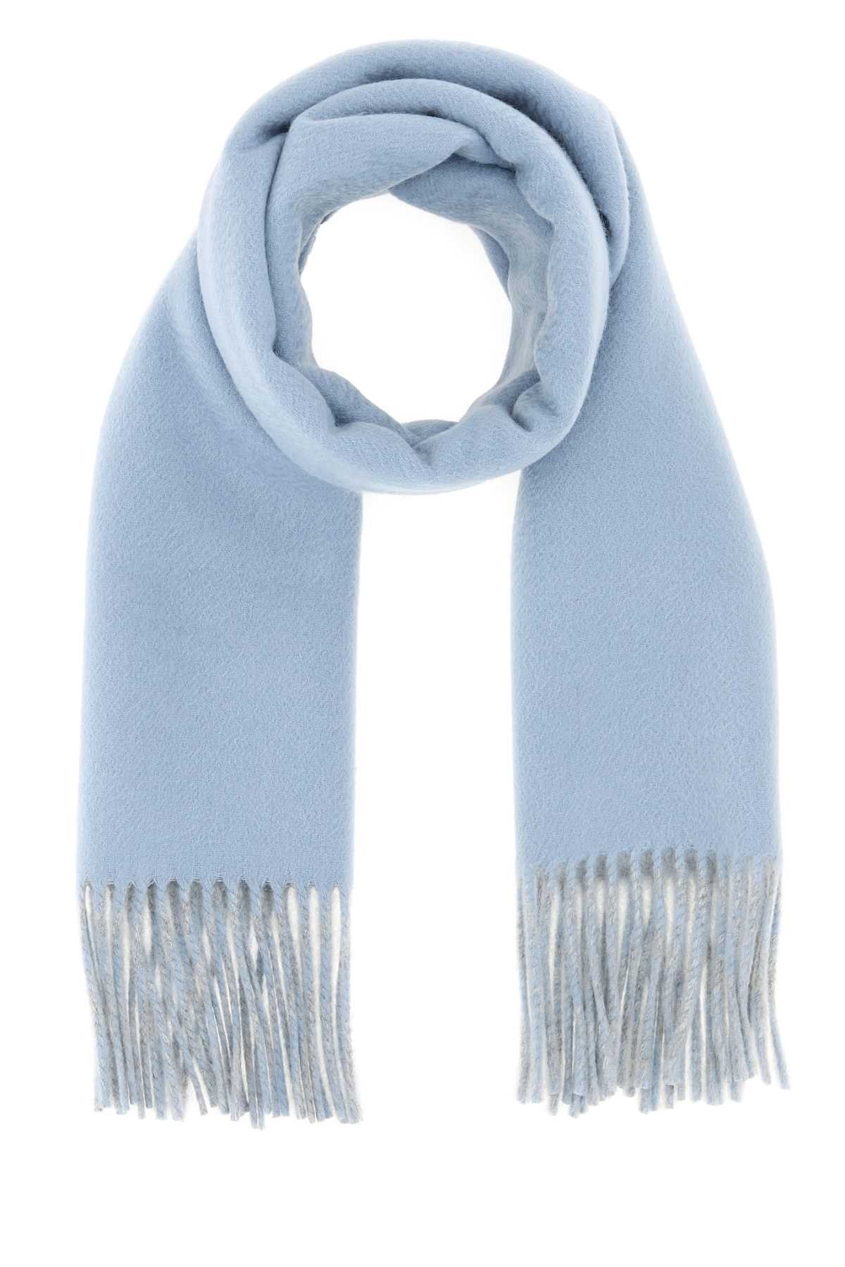 Burberry Light-Blue Cashmere Reversible Scarf Size ONE SIZE - 1 Thumbnail