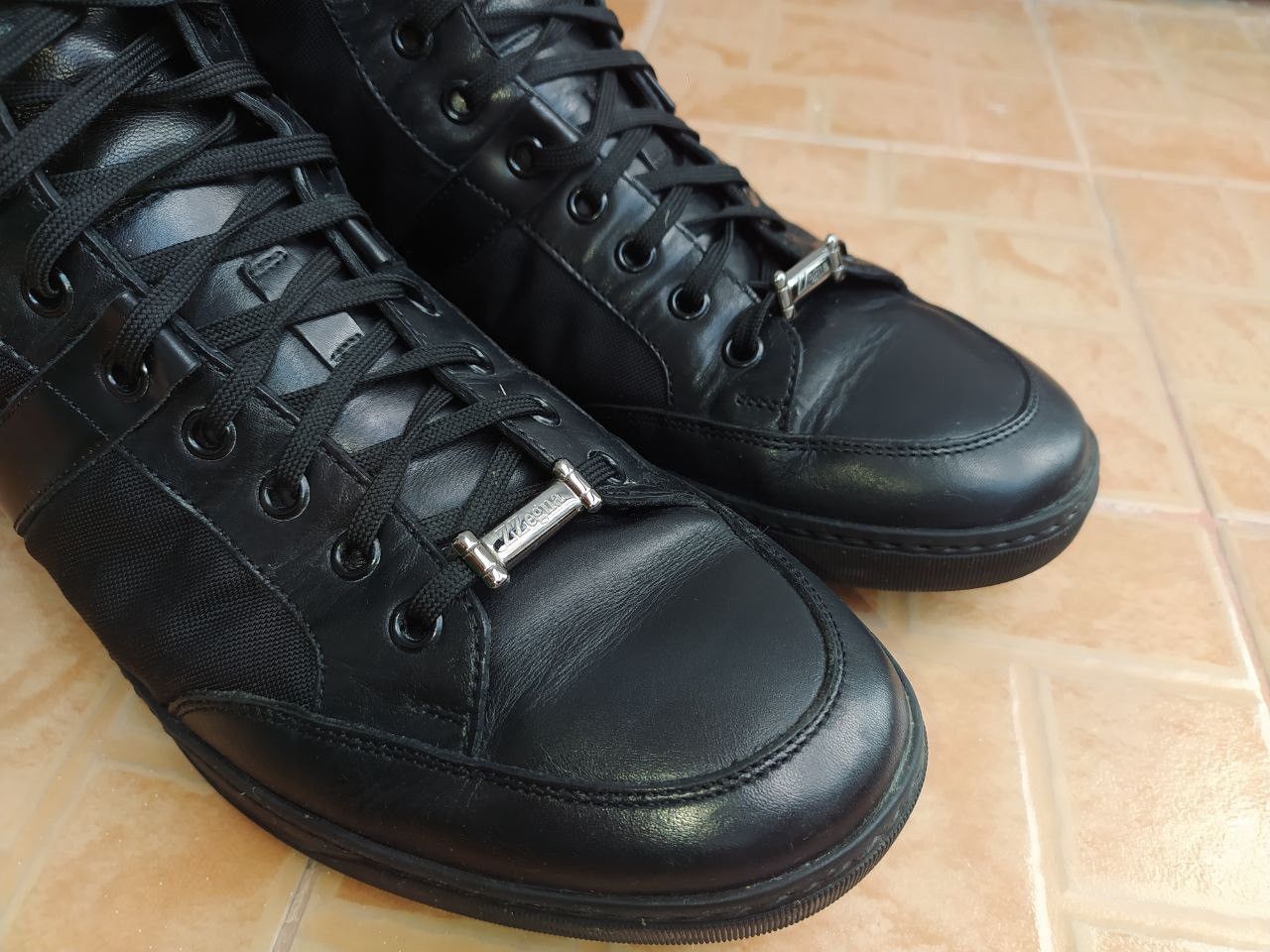 Z Zegna Z ZEGNA LEATHER HIGHT TOP TRAINERS SHOES SIZE 9 EU 43 Size US 9 / EU 42 - 2 Thumbnail