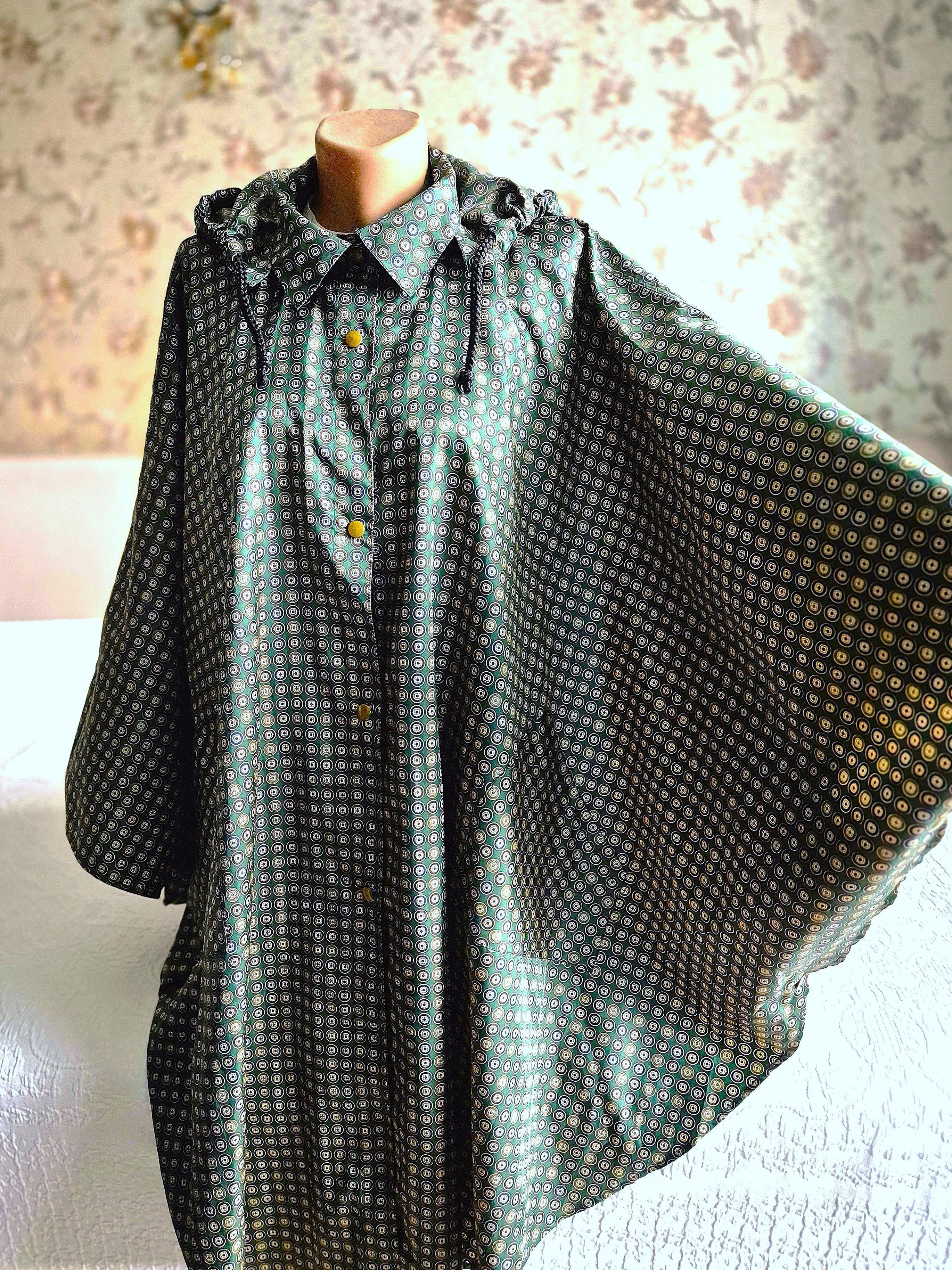 Vintage PORTOMORO MADE IN ITALY vintage poncho hooded cape in print Size ONE SIZE - 4 Thumbnail