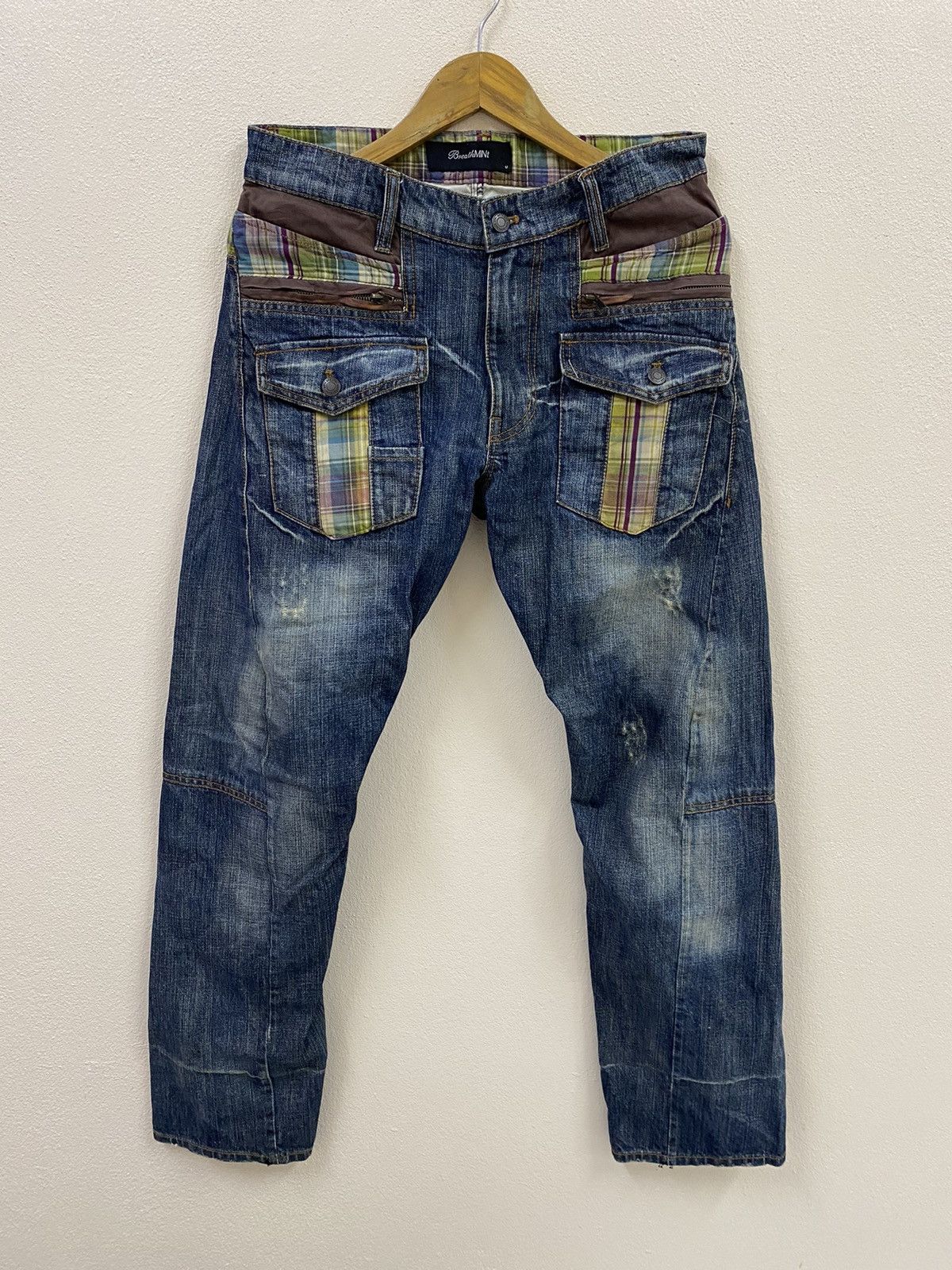 Japanese Brand Vtg Breathmint Denim Double Waist Multi Pocket Size US 34 / EU 50 - 1 Thumbnail