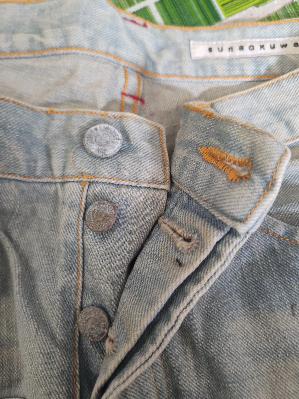 Issey Miyake Sunao Kuwahara japan Patchwork ripped denim pants #46-205xT Size US 30 / EU 46 - 11 Thumbnail