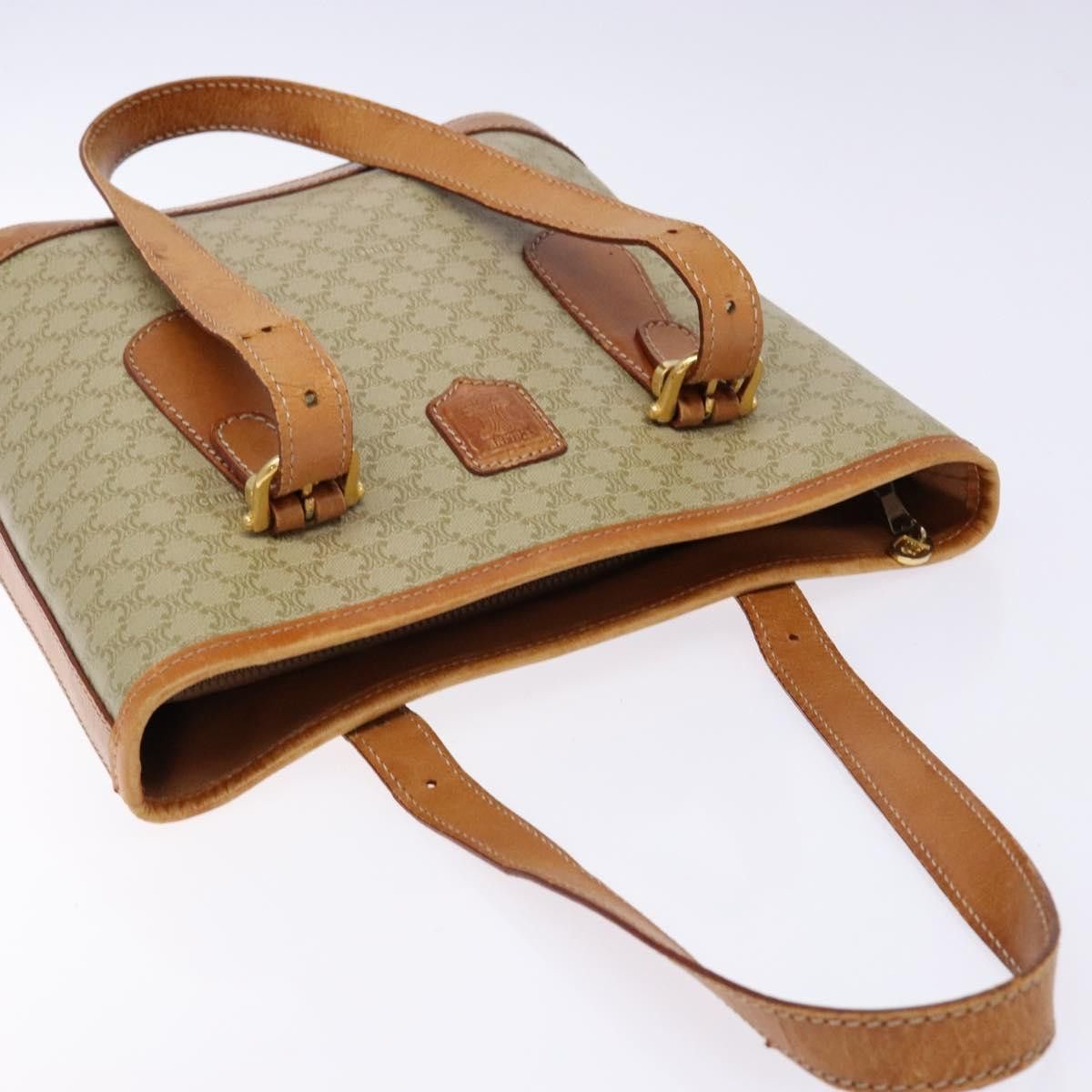 Celine CELINE Macadam Canvas Tote Bag Beige Gold Size ONE SIZE - 6 Thumbnail