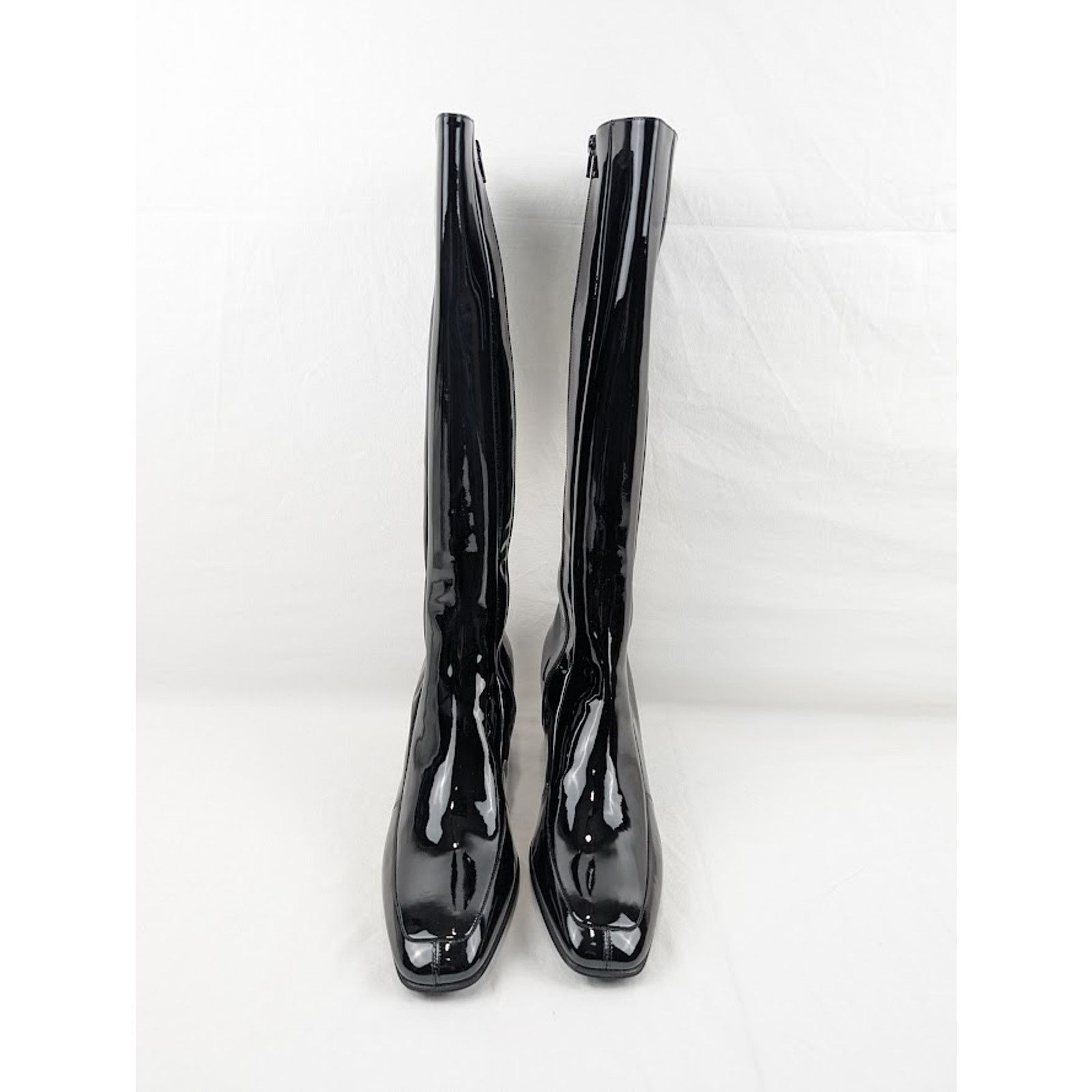 Saint Laurent Paris o1rshd1 Vernice Softy Otto 70 Zipped High Boots in Nero Size US 9.5 / EU 42-43 - 15 Thumbnail