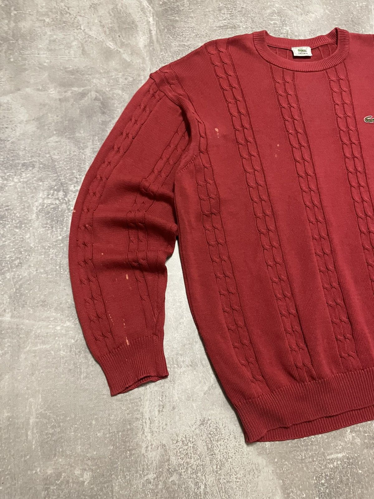 Lacoste Vintage Lacoste Cable Knit Sweater 90s Size US XL / EU 56 / 4 - 4 Thumbnail