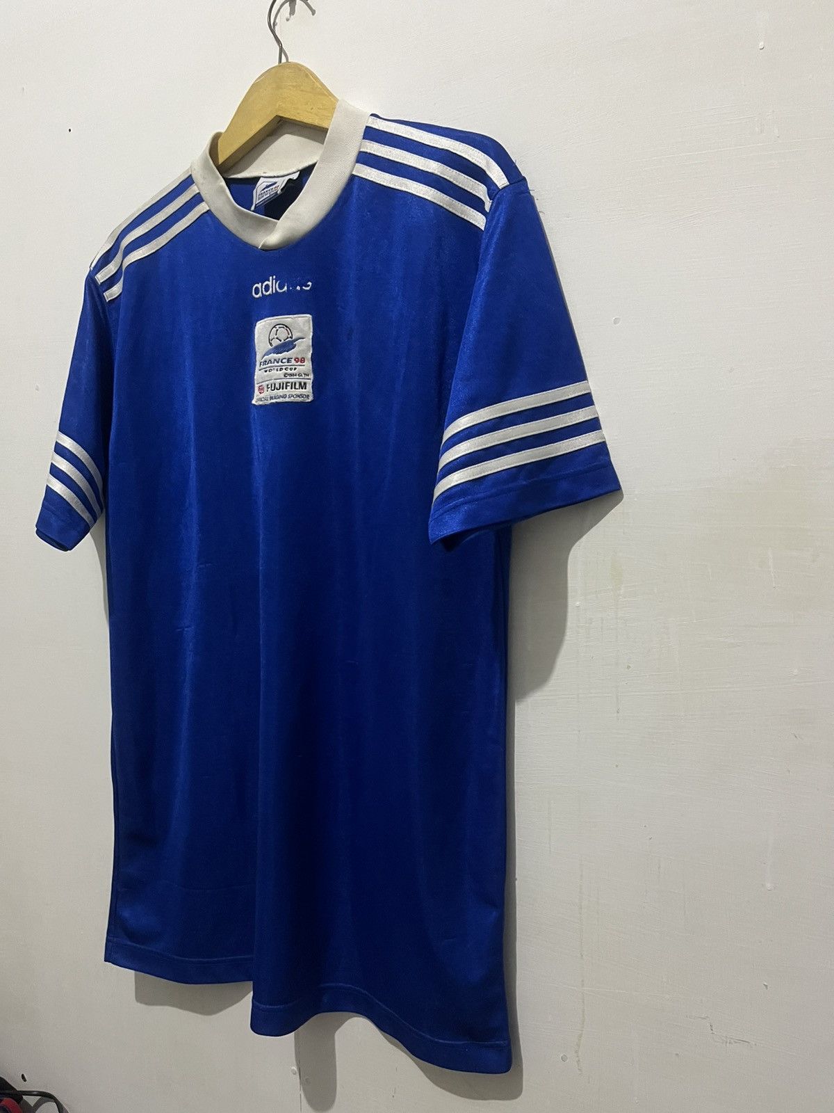 Vintage Vintage Adidas France FujiFilm 98 World Cup Jersey Size US L / EU 52-54 / 3 - 3 Thumbnail