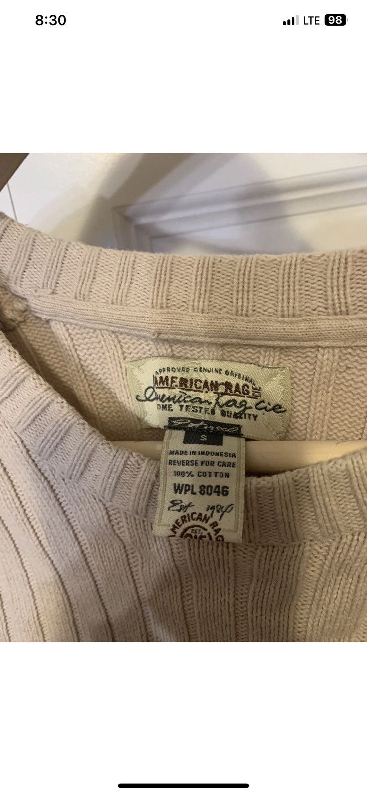 American Rag American Rag mens sz S beige sweater pullover Size US S / EU 44-46 / 1 - 2 Thumbnail