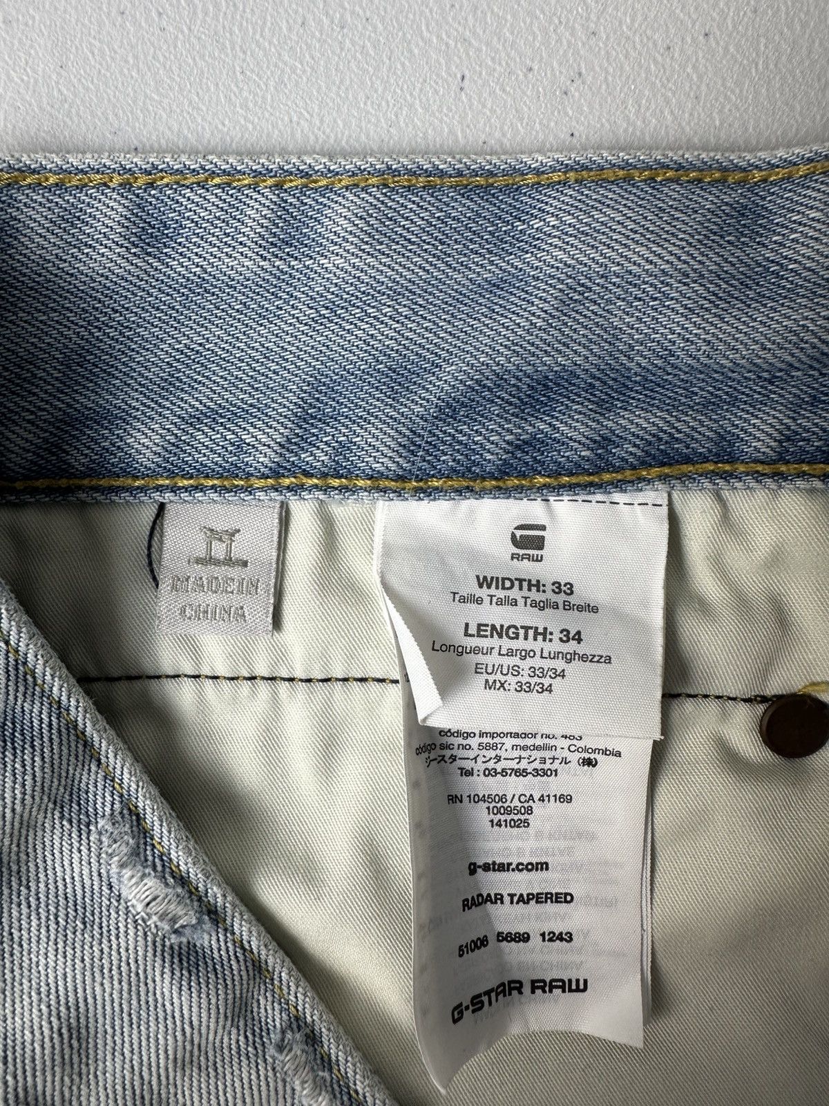 G-Star G-star Radar Tapered Avant Garde Jeans Denim Size US 33 - 12 Thumbnail