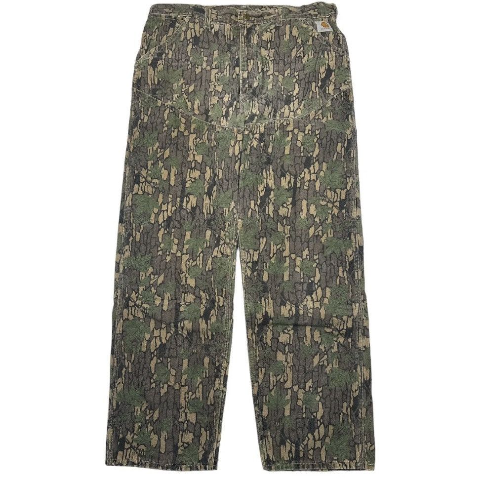 image of Vintage 80's Carhartt Double Knee Hunting Pants Realtree Camo, Men's (Size 36)