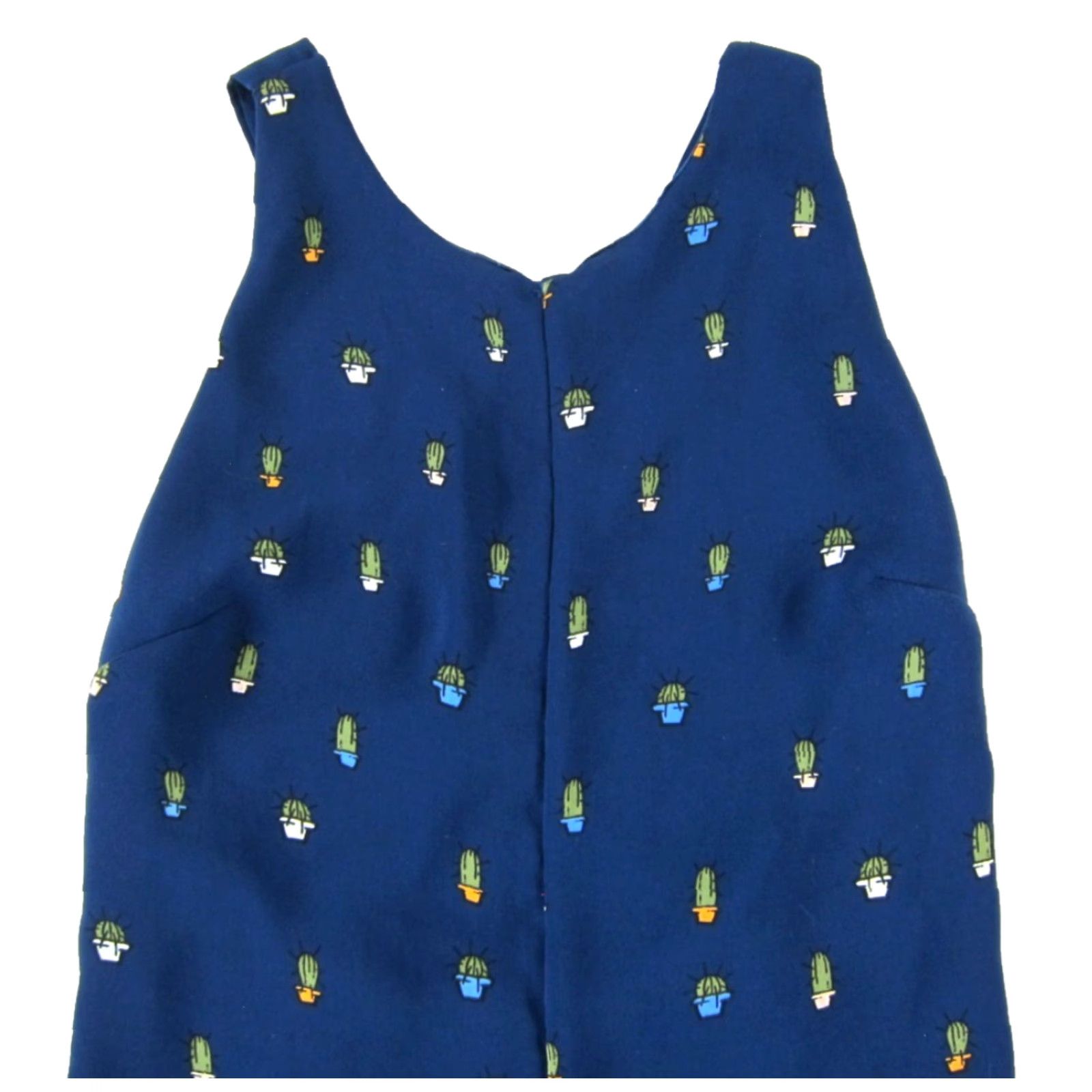 Zara Zara Trafaluc Collection Blue Green Cactus Romper Jumpsuit Shorts Women Medium Size 32" / US 10 / IT 46 - 4 Thumbnail
