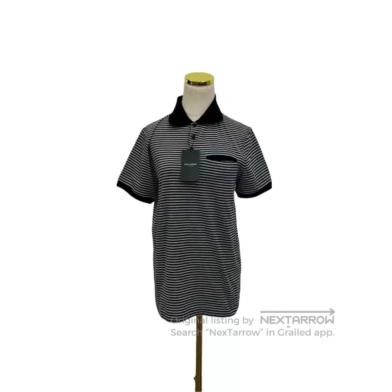 Saint Laurent Paris Saint Laurent Striped Polo Shirt Size XS. Size US S / EU 44-46 / 1 - 8 Thumbnail