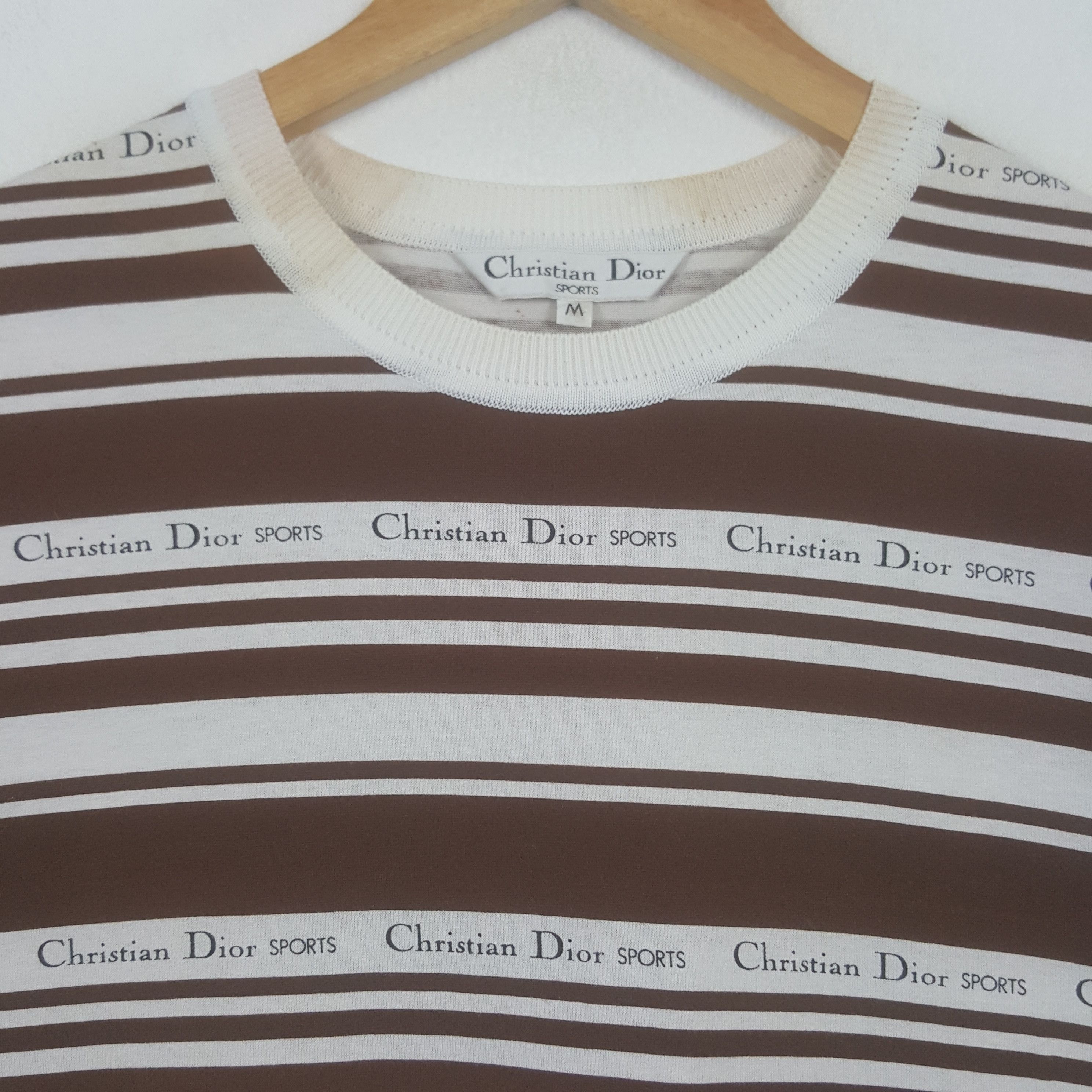 Christian Dior Monsieur × Vintage Vintage Christian Dior Italian Designer Stripe Tshirt Size US S / EU 44-46 / 1 - 2 Thumbnail