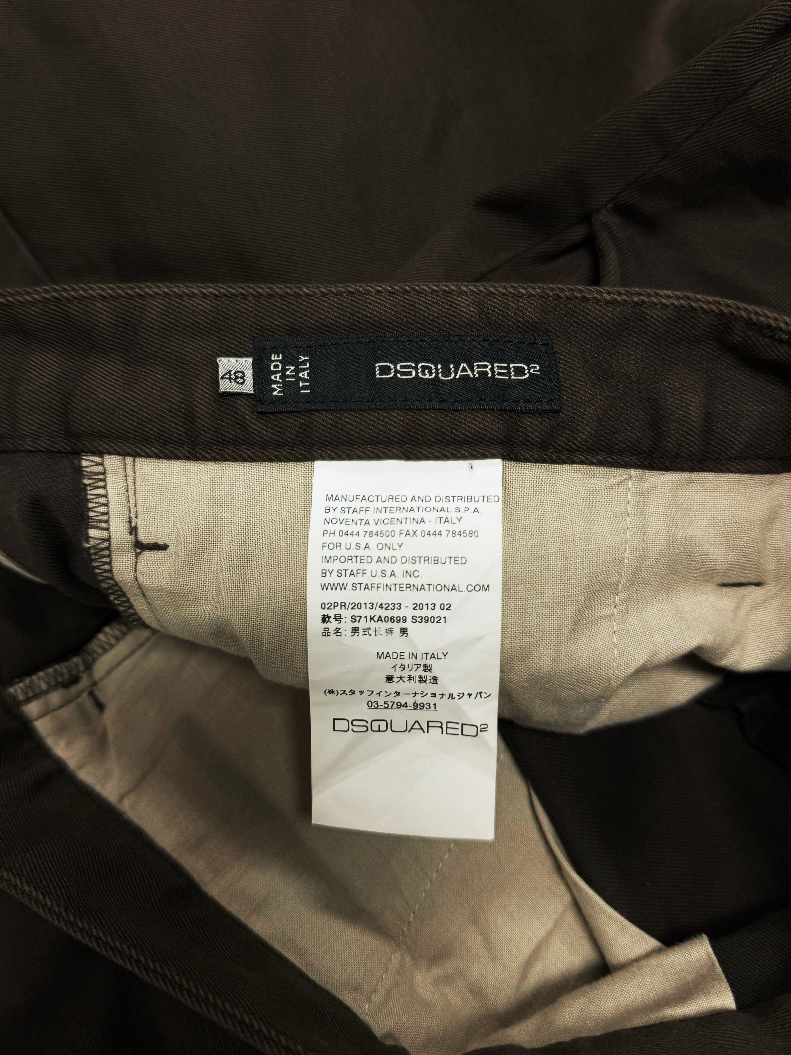 Dsquared2 2000s Dsquared2 ‘Cargo Pocket’ Brown Slim/Skinny Pants Size US 32 / EU 48 - 3 Thumbnail