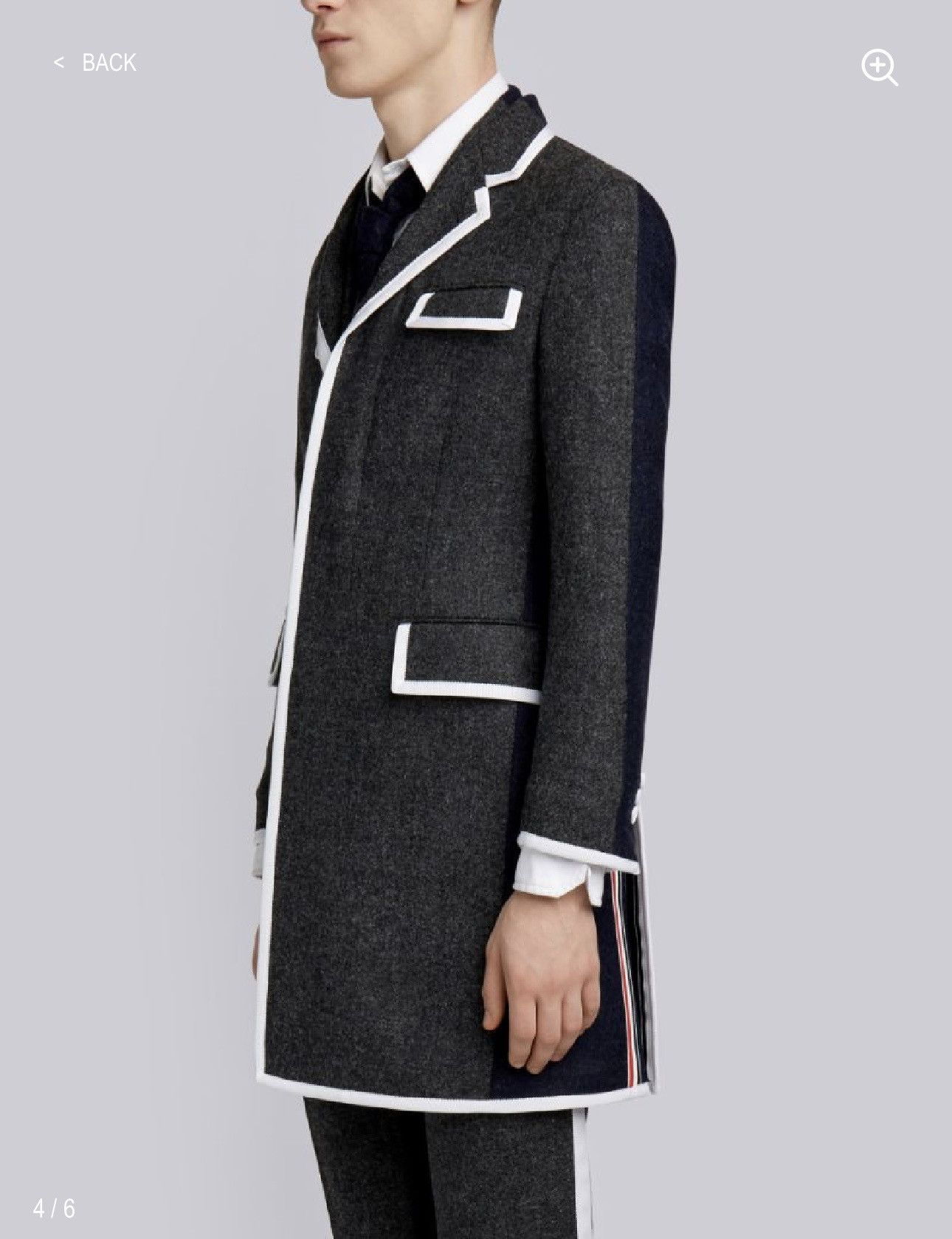 Thom Browne Thom Browne Bicolor Wool Chesterfield Overcoat Size US S / EU 44-46 / 1 - 3 Thumbnail