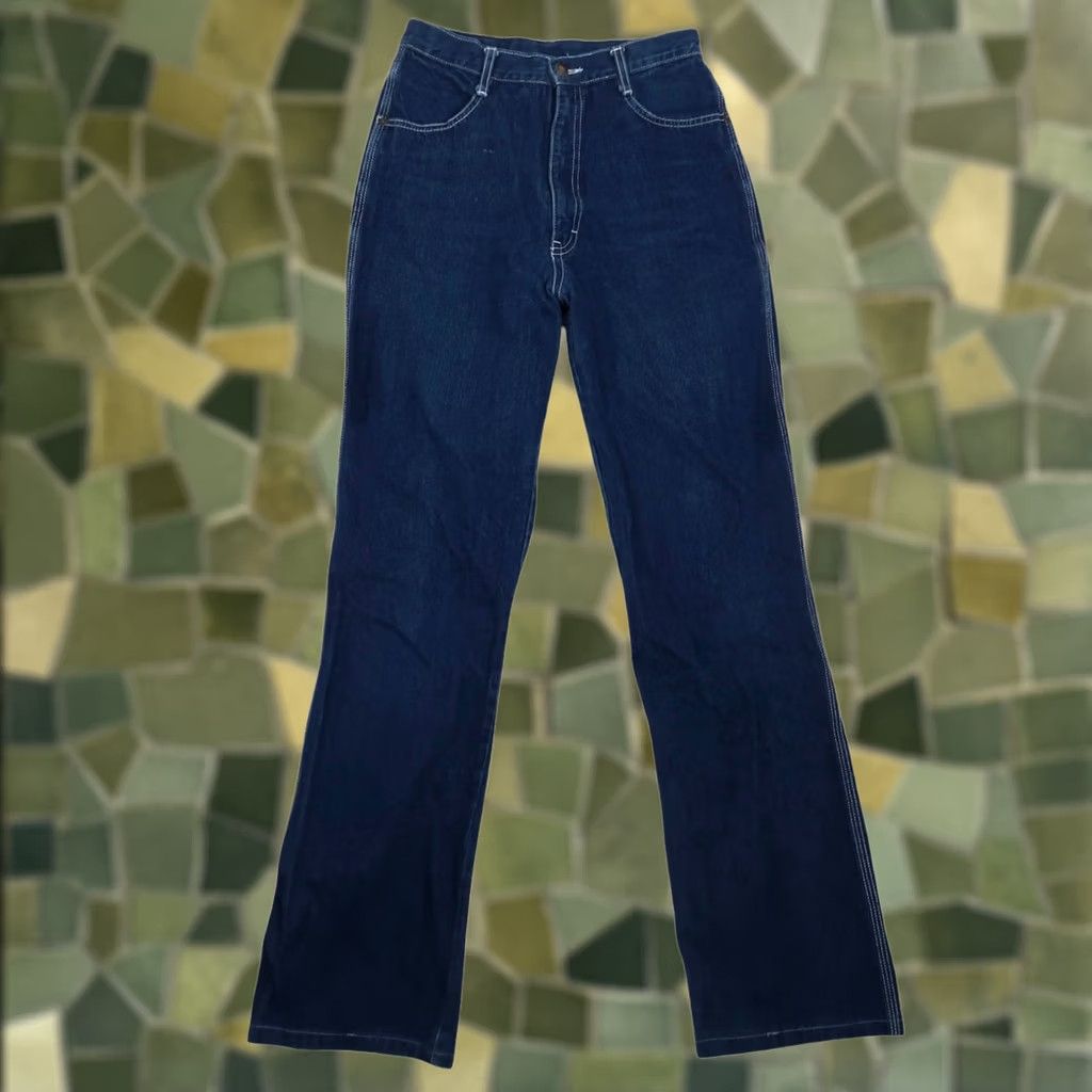 Vintage VINTAGE 90s Foxtails Dark Wash Blue High Rise Bootcut Flare Jeans 26" Jeans Women Womens Buttoms Size 26" / US 2 / IT 38 - 1 Thumbnail