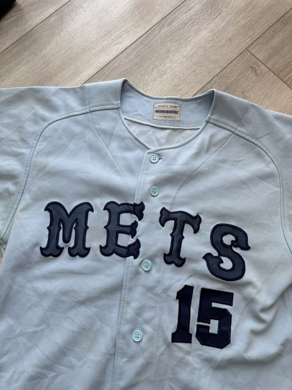 Vintage Tokyo Mets Vintage Jersey #15 MEDARISI Japan Rare Size US L / EU 52-54 / 3 - 2 Thumbnail