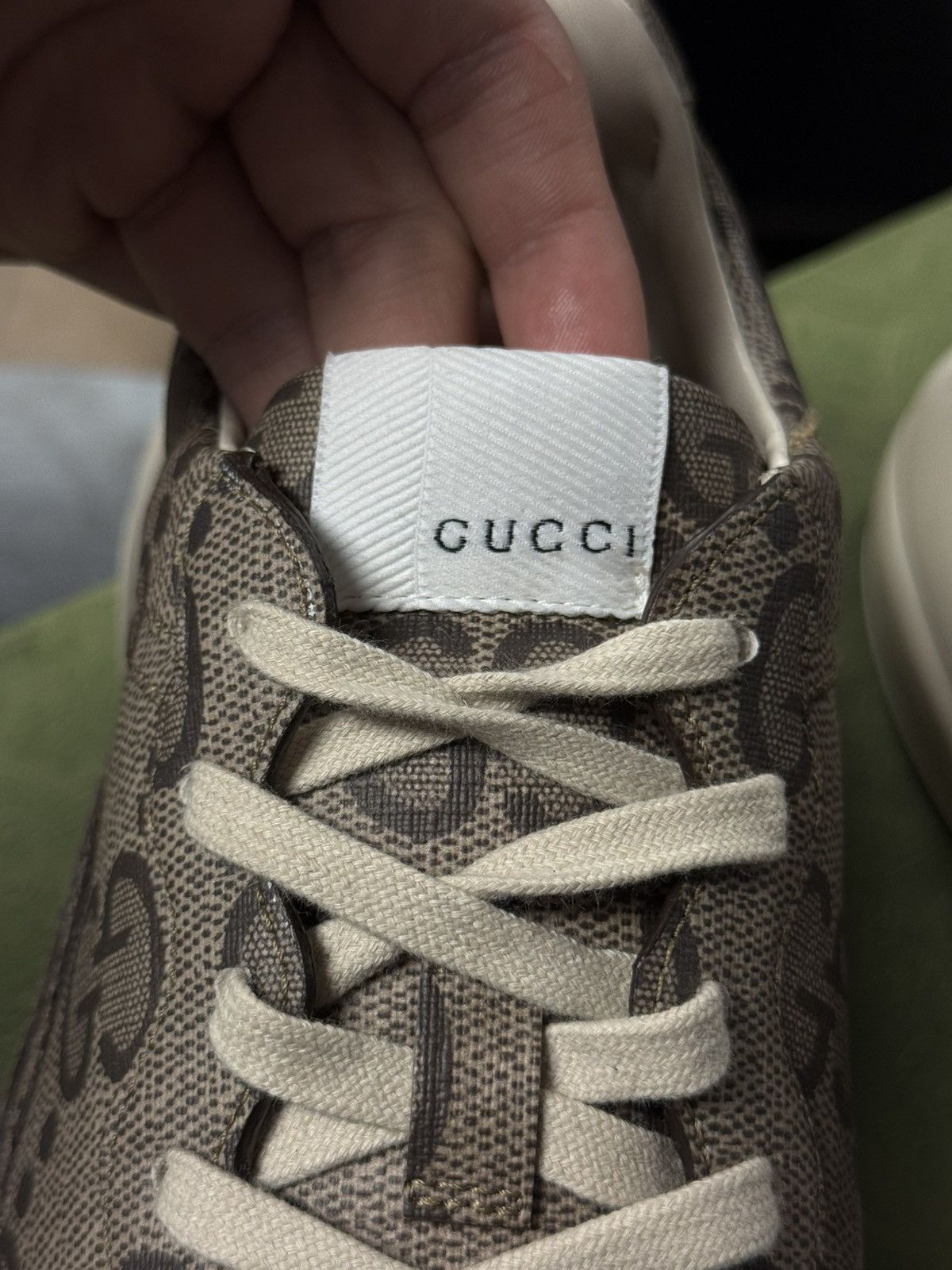 Gucci Gucci Beige Monogram Rhyton Sneakers Size 9G/9.5US Size US 9.5 / EU 42-43 - 12 Thumbnail