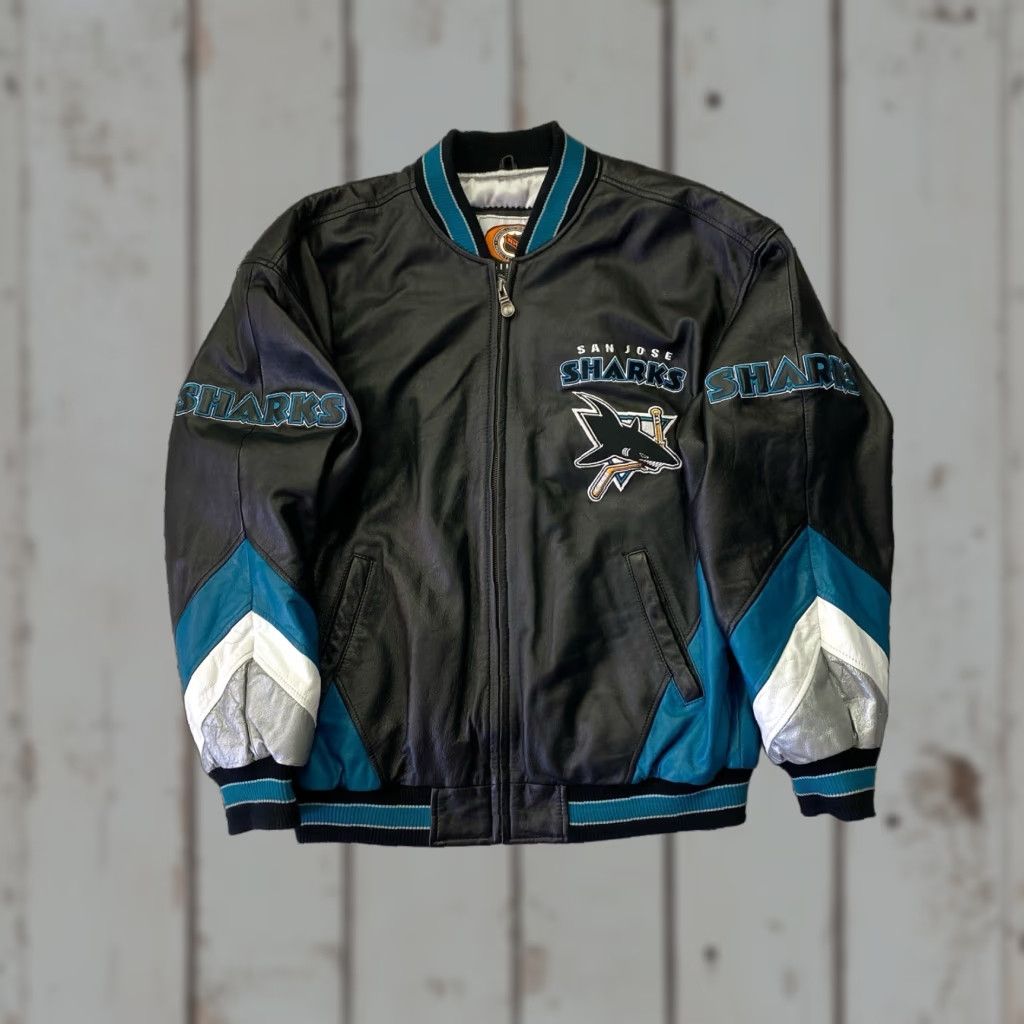 G-III VINTAGE Carl Banks Leather Jacket G-III San Jose Sharks Size Large Size US L / EU 52-54 / 3 - 1 Thumbnail