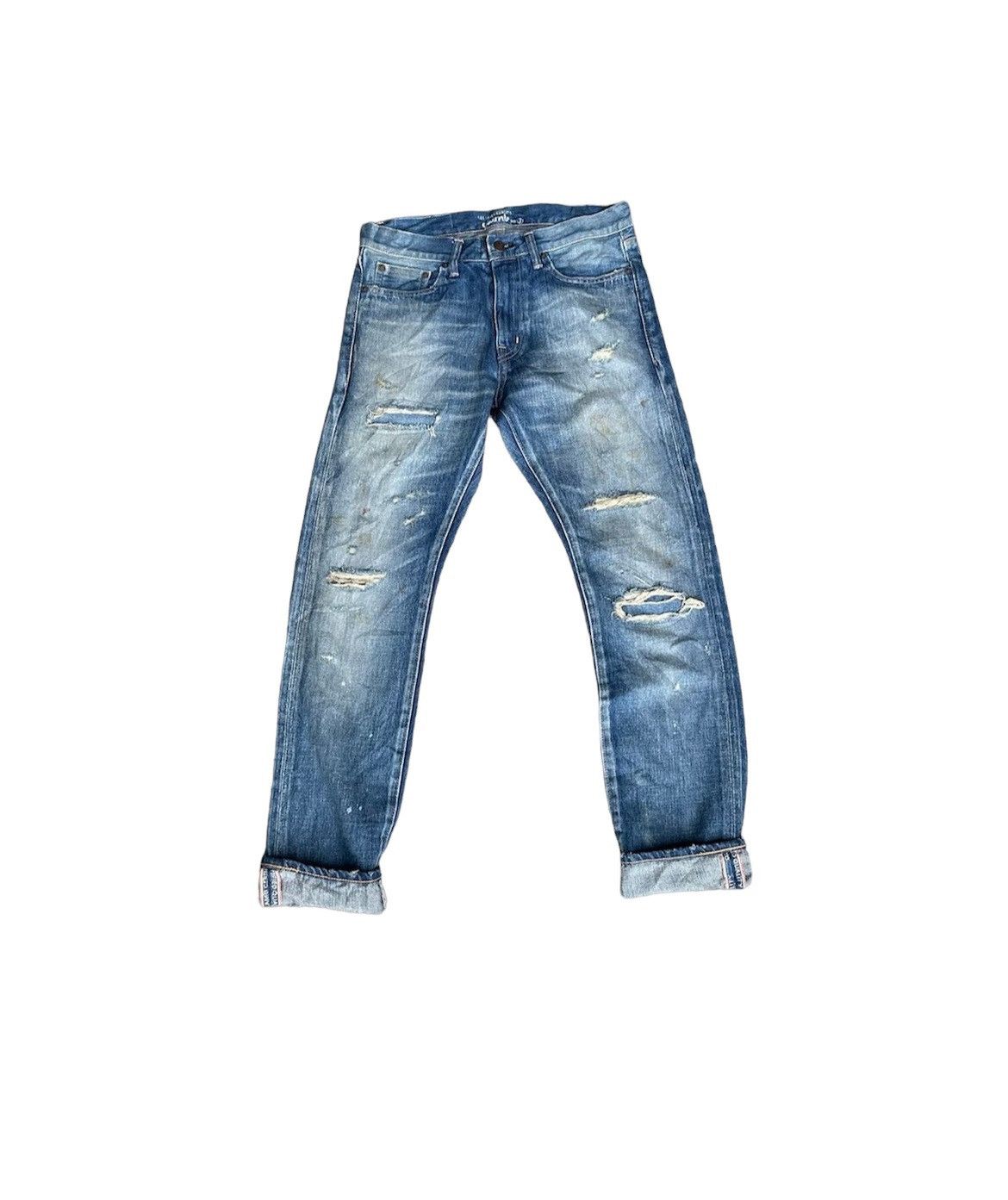 Japanese Brand Glamb Japan Selvedge Aging Distressed Rework Denim Size US 32 / EU 48 - 1 Thumbnail
