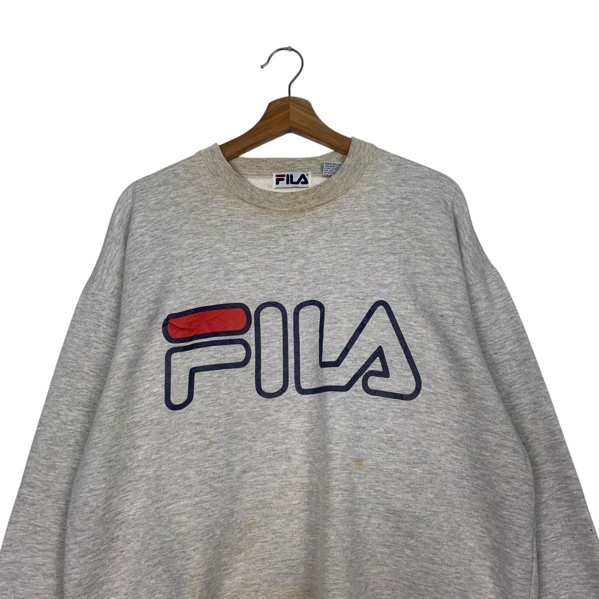 Fila Vintage Fila Big Logo Sweatshirt Made In USA Size US M / EU 48-50 / 2 - 2 Thumbnail