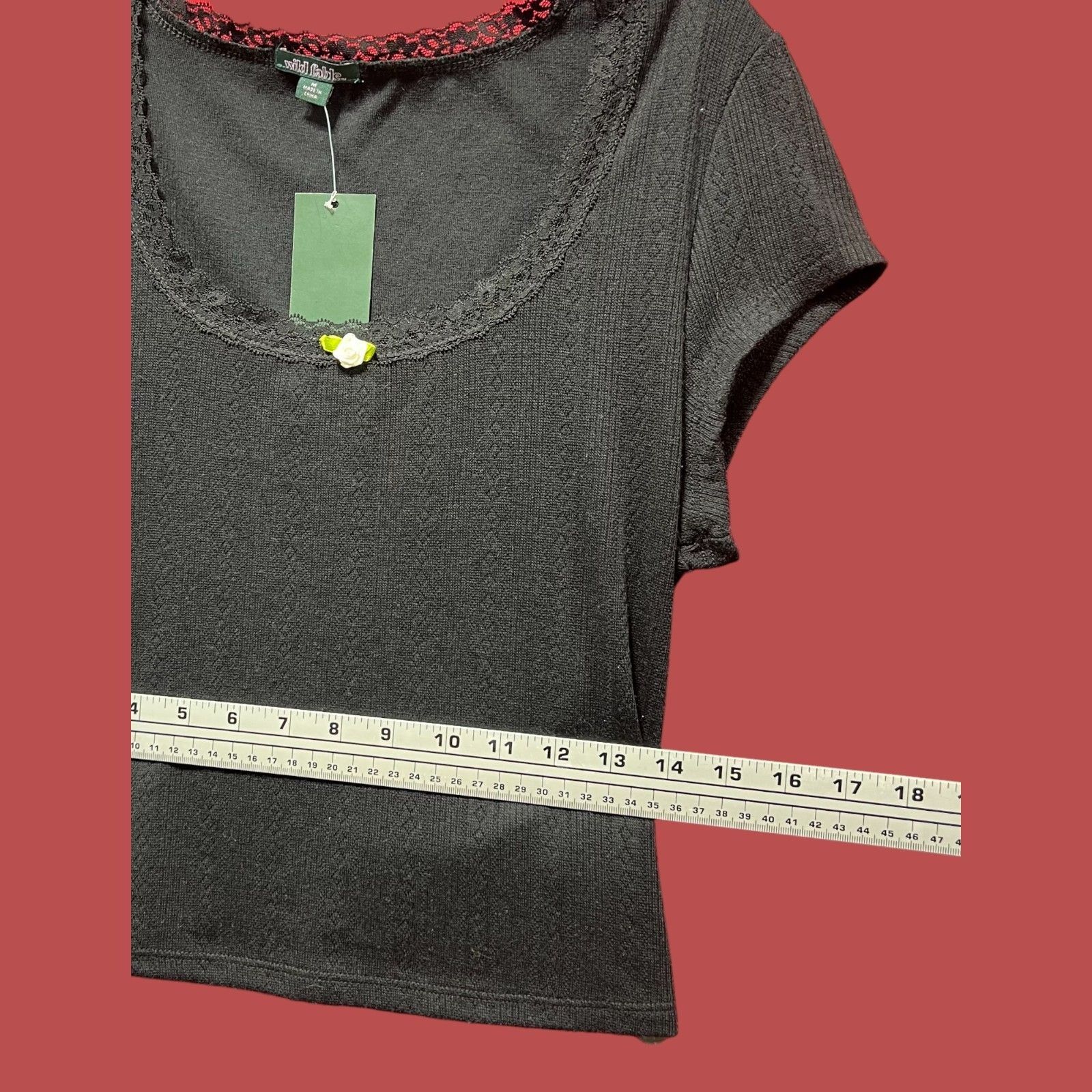Other Wild Fable - Women's Short Sleeve T-Shirt - Black - Medium Size M / US 6-8 / IT 42-44 - 4 Thumbnail