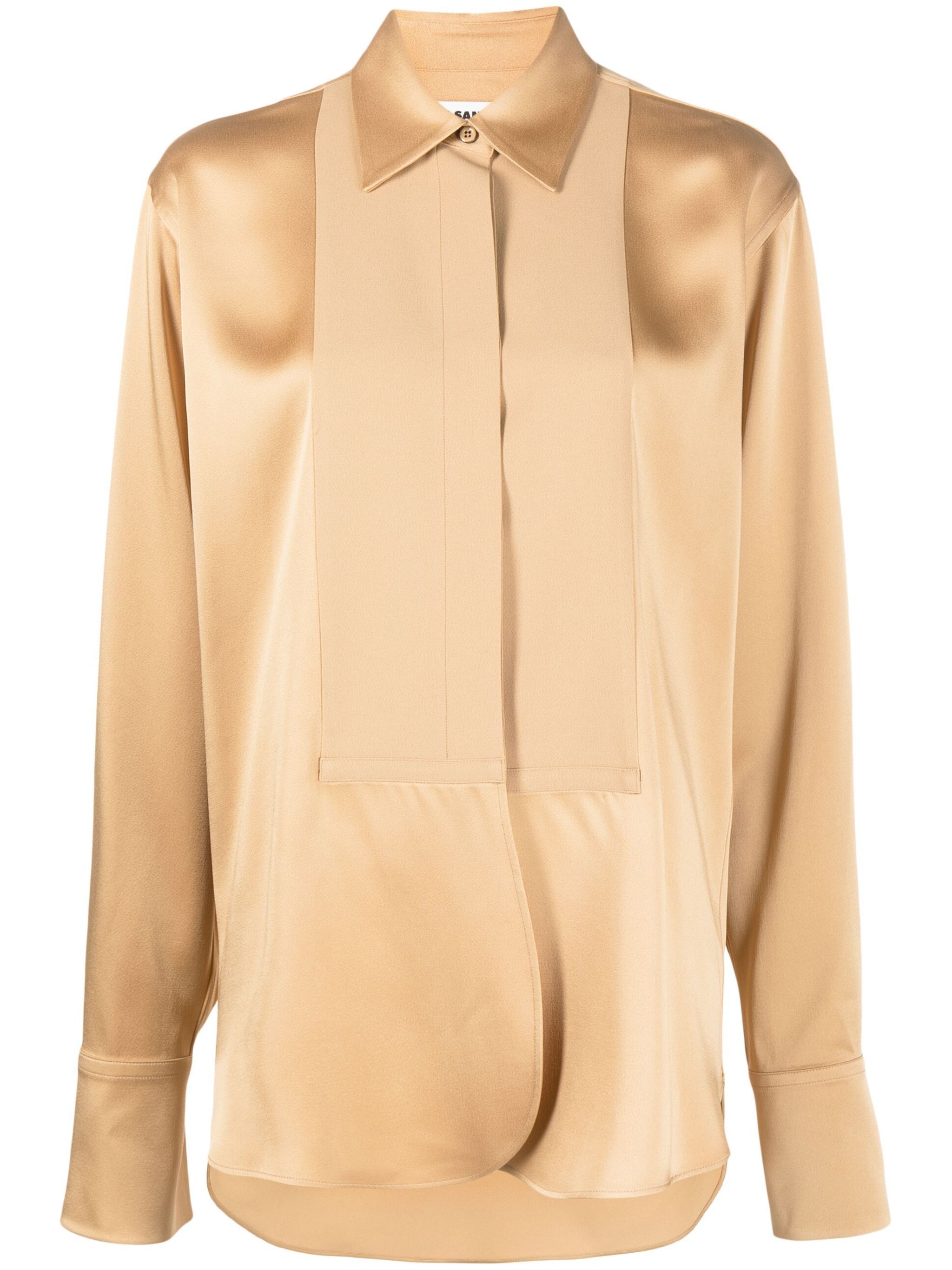 Jil Sander o1loc1c1124 Shirt in Light Brown Size L / US 10 / IT 46 - 1 Thumbnail