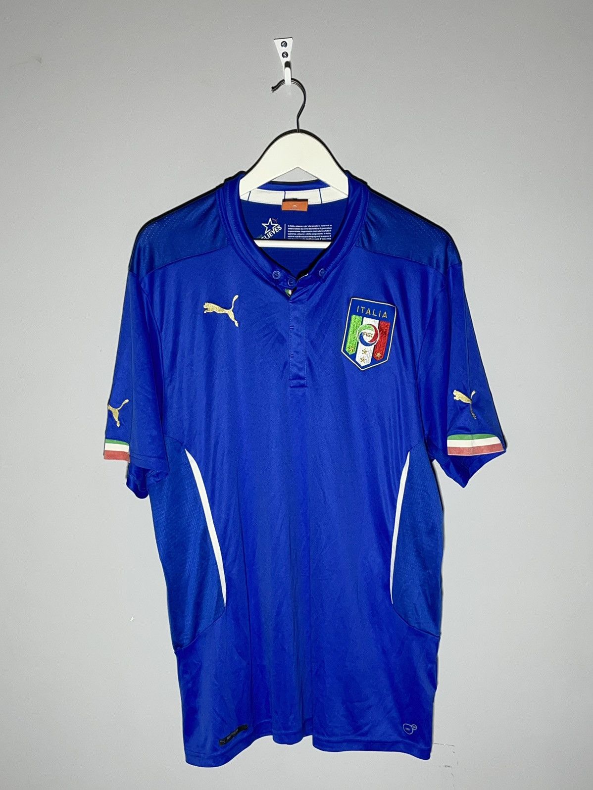 Puma National Team Italy Puma 2014 Home Football Shirt Size US XXL / EU 58 / 5 - 1 Thumbnail