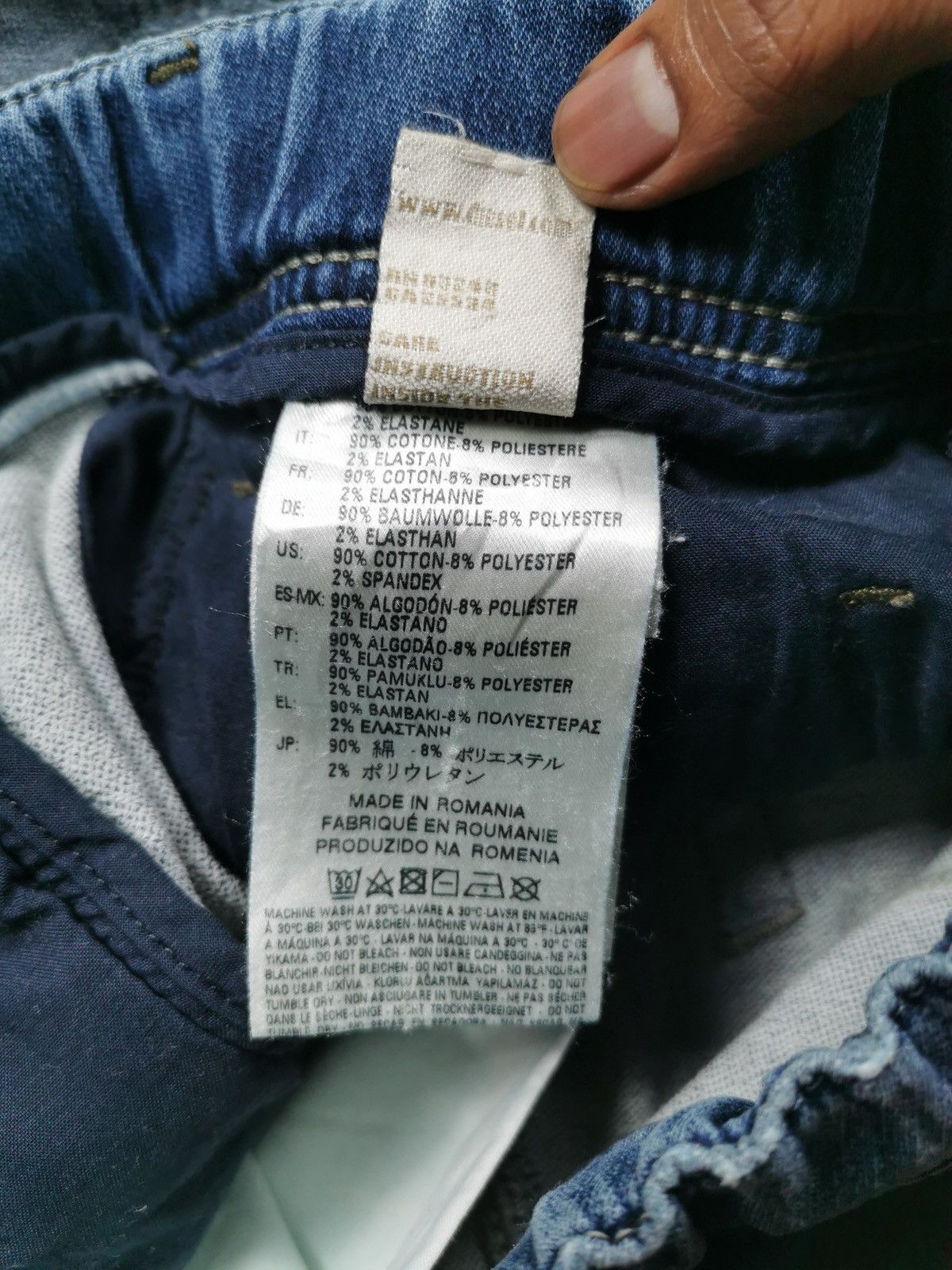 Diesel Distressed Patch Diesel Krooley-Ne Denim Sweat Pants Size US 36 / EU 52 - 10 Thumbnail