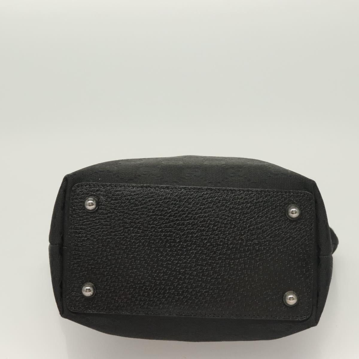 Gucci GUCCI GG Canvas Tote Bag Black Size ONE SIZE - 9 Thumbnail