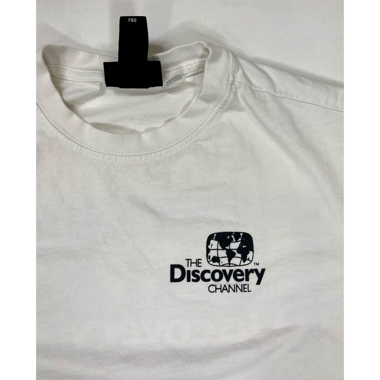 H&M VINTAGE H&M The Discovery Channel Graphic T-shirt Women XS White Short Sleeve Size XS / US 0-2 / IT 36-38 - 4 Thumbnail
