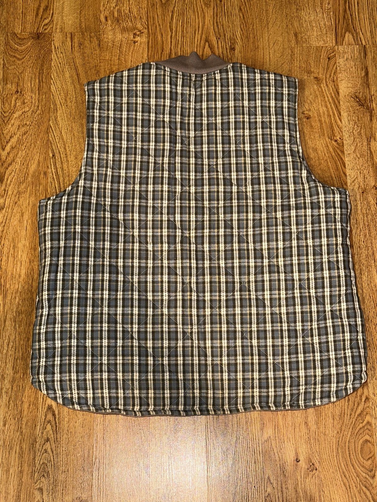 Pleasures PLEASURES Horns Reversible Plaid Embroidered Quilted Vest Size US M / EU 48-50 / 2 - 11 Thumbnail