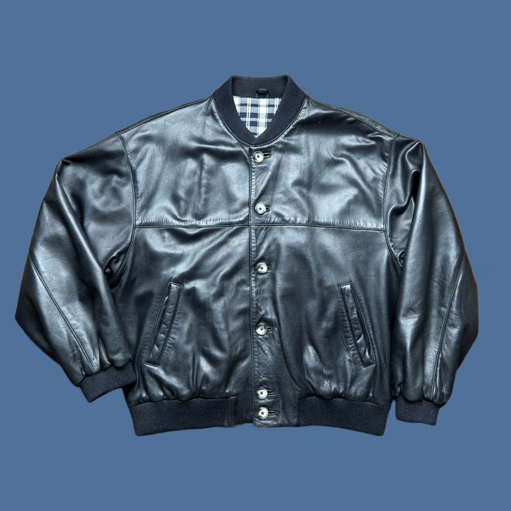 Luciano Barbera VINTAGE Luciano Barbera Jacket Leather Bomber Black Men’s Large 42 Italy Size US L / EU 52-54 / 3 - 1 Thumbnail