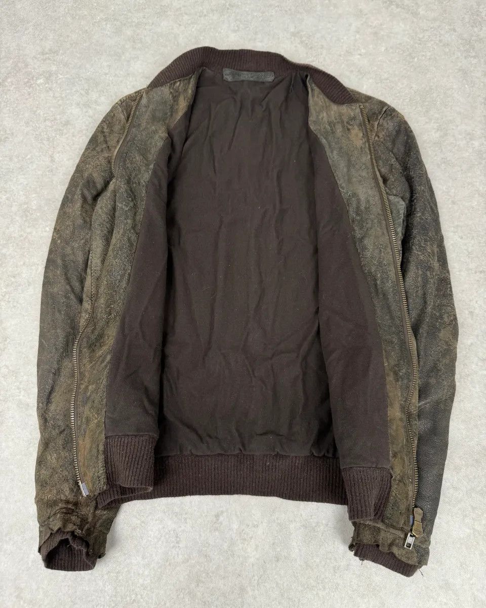 Vintage Salvatore Santoro Washed Brown Avant-Garde Leather Jacket Size US M / EU 48-50 / 2 - 8 Thumbnail