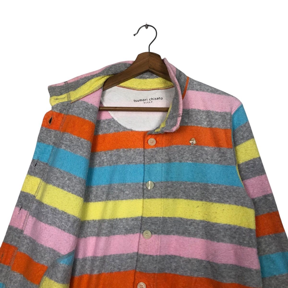 Issey Miyake 📌Vintage Striped Design Tsumori Chisato Sleep Button Wear Size M / US 6-8 / IT 42-44 - 13 Thumbnail