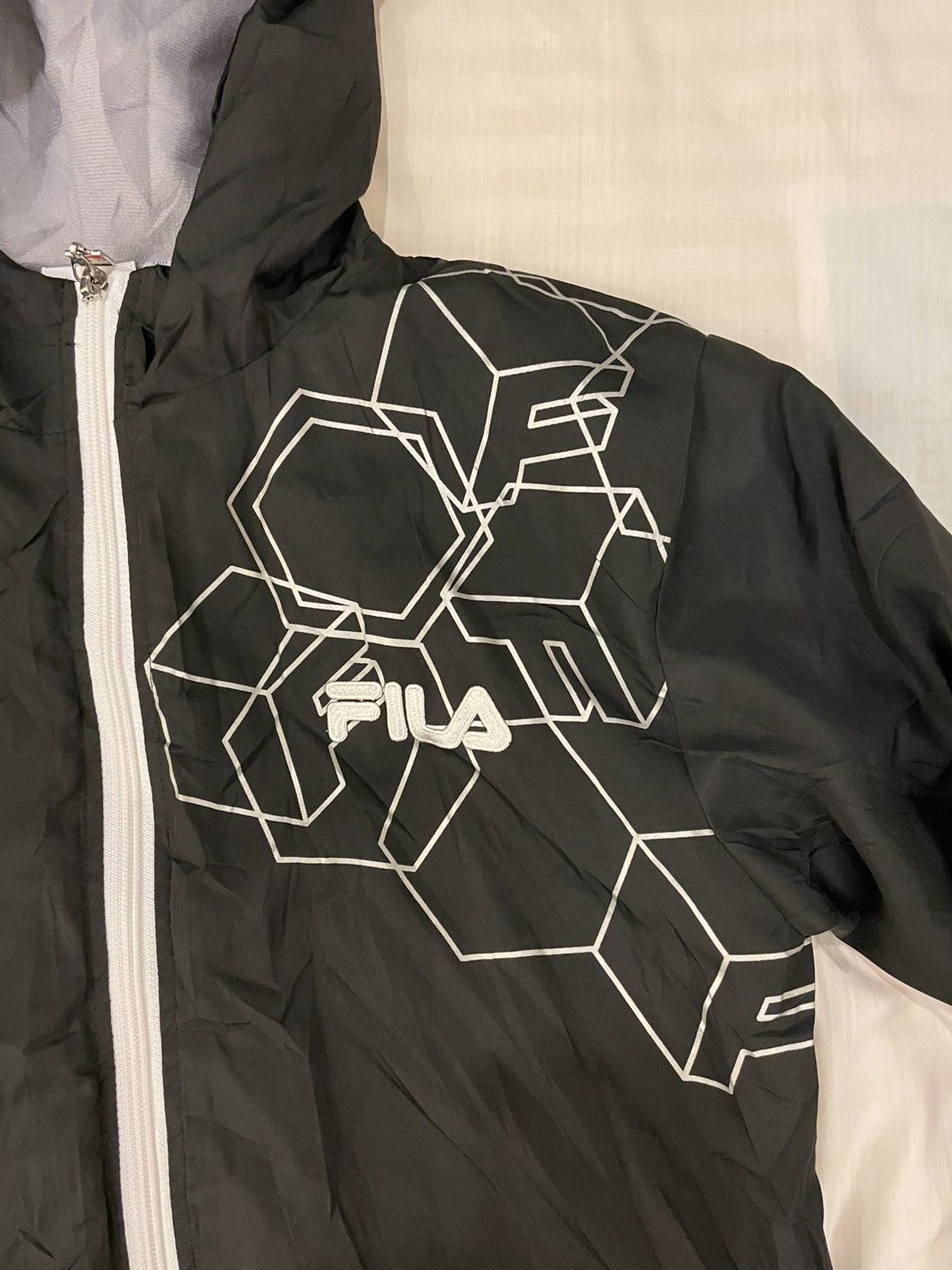 Fila FILA Mens Rain Jacket Black Hooded Size US L / EU 52-54 / 3 - 1 Thumbnail
