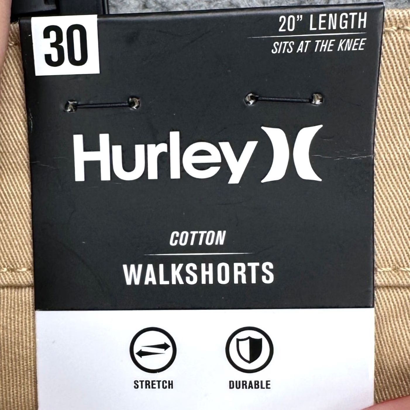 Hurley Hurley Mens Cotton Walk Shorts 30 Tan Casual Khaki Stretch Flat Front Pocket NEW Size US 30 / EU 46 - 5 Thumbnail