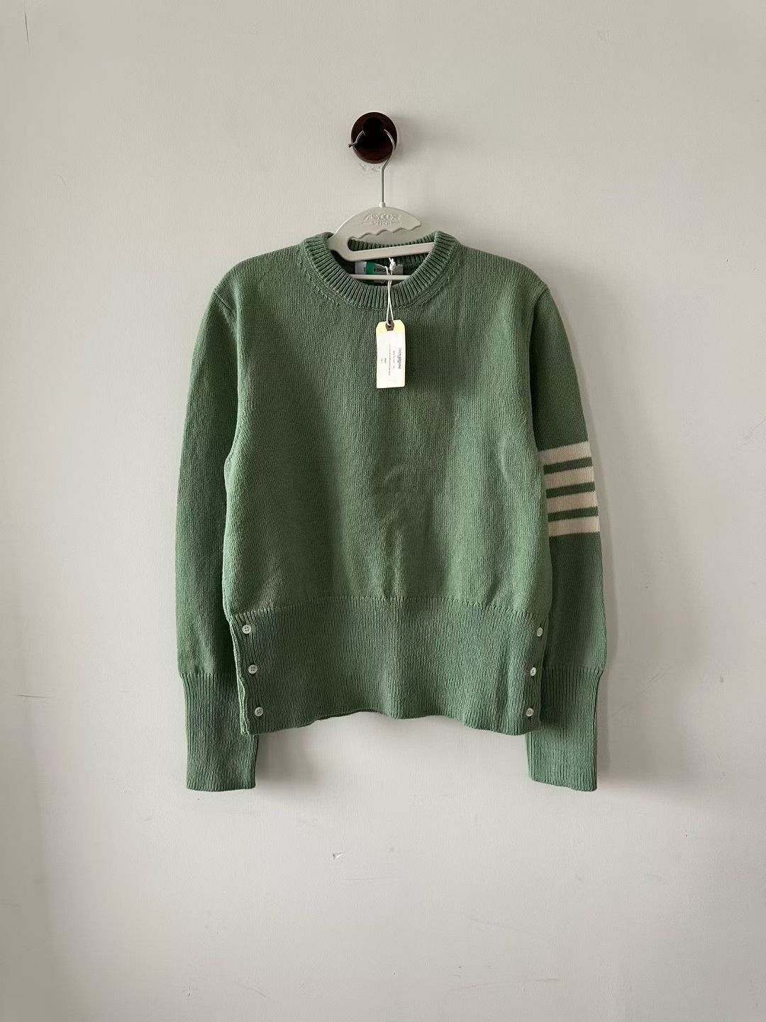 Thom Browne Thom Browne Green Wool Sweater Size US S / EU 44-46 / 1 - 1 Thumbnail
