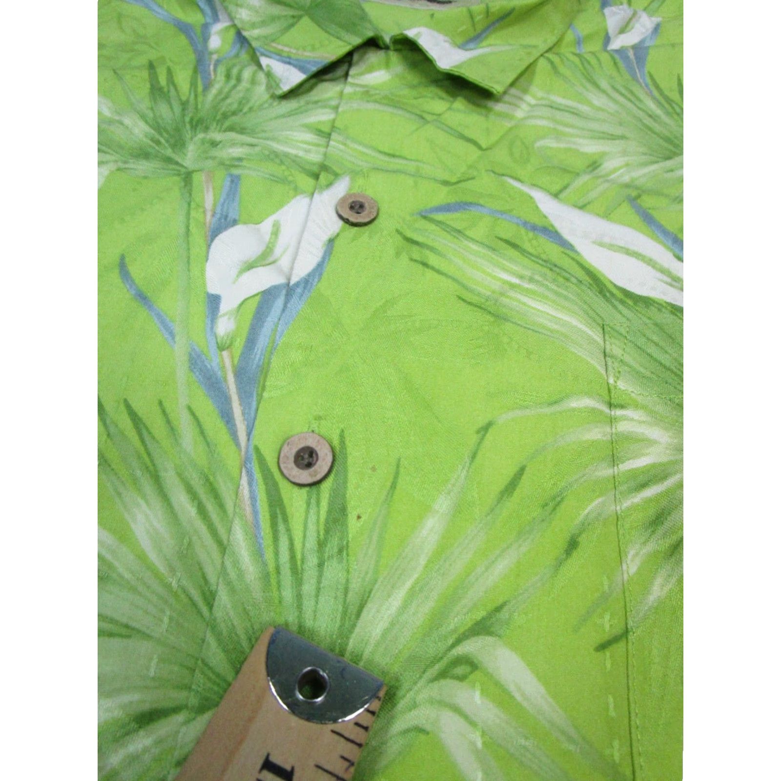 Tommy Bahama Tommy Bahama Shirt Mens XL Green Silk Floral Button-Up Size US XL / EU 56 / 4 - 6 Thumbnail
