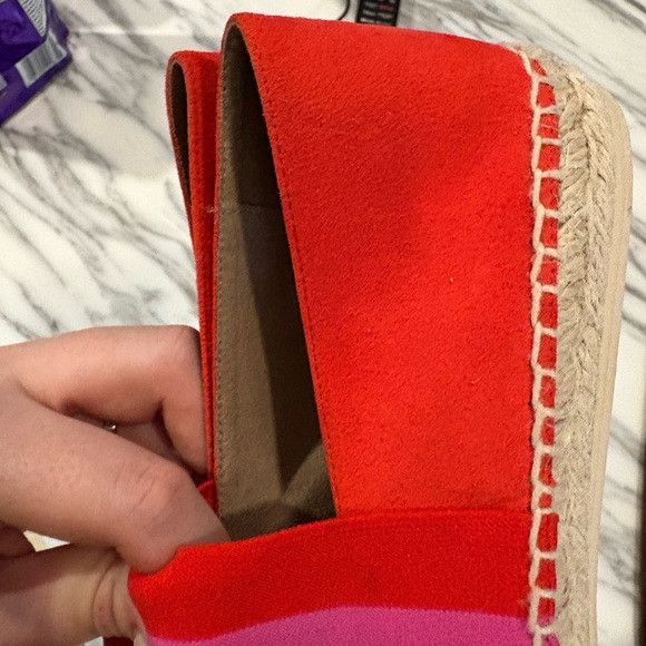 Stella McCartney STELLA MCCARTNEY Bicolor Striped Espadrilles Cap Toe Flats Size US 5.5 / IT 35.5 - 8 Thumbnail