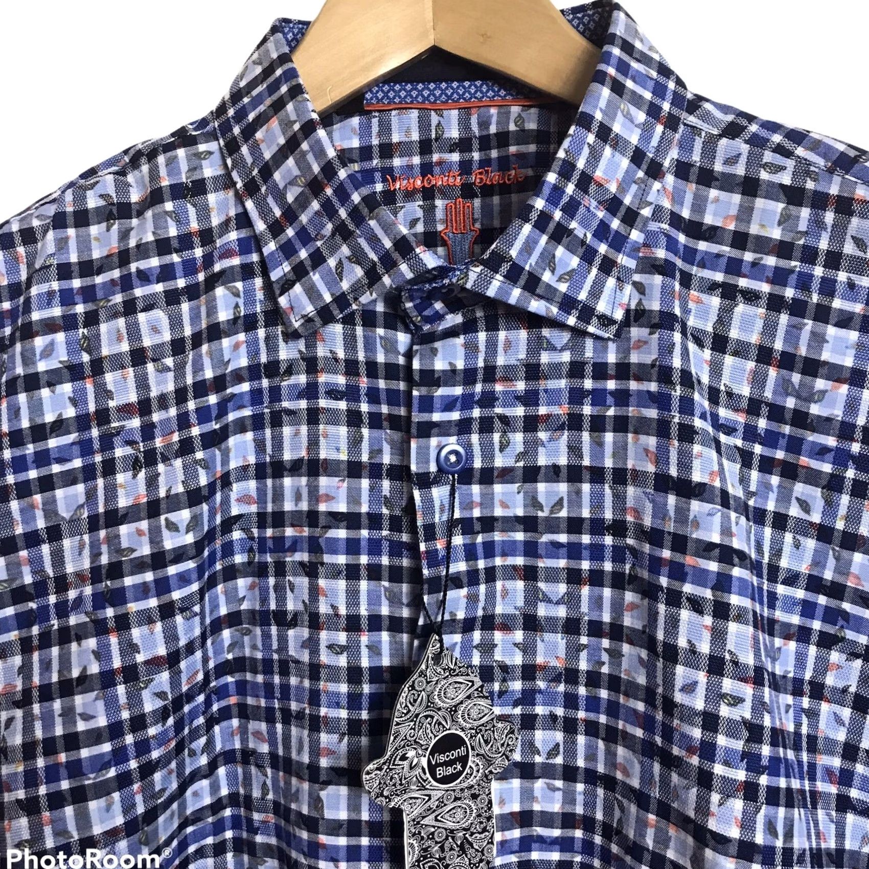 Vintage Visconti Shirt Mens Medium Blue Plaid Long Sleeve Woven 100% Cotton Button-Up Casual Size US M / EU 48-50 / 2 - 3 Thumbnail