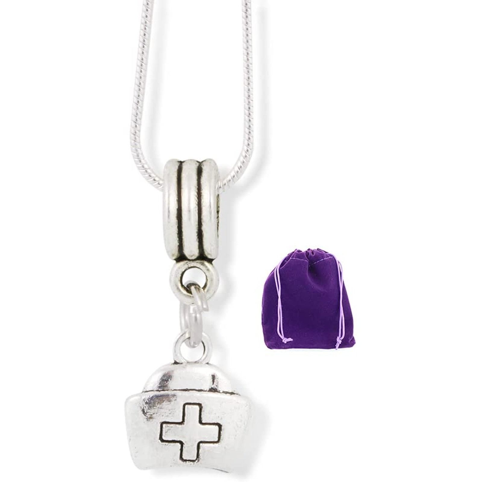 & Other Stories Nurse Hat Medical Cross on it Charm Snake Chain Necklace Size ONE SIZE - 1 Thumbnail