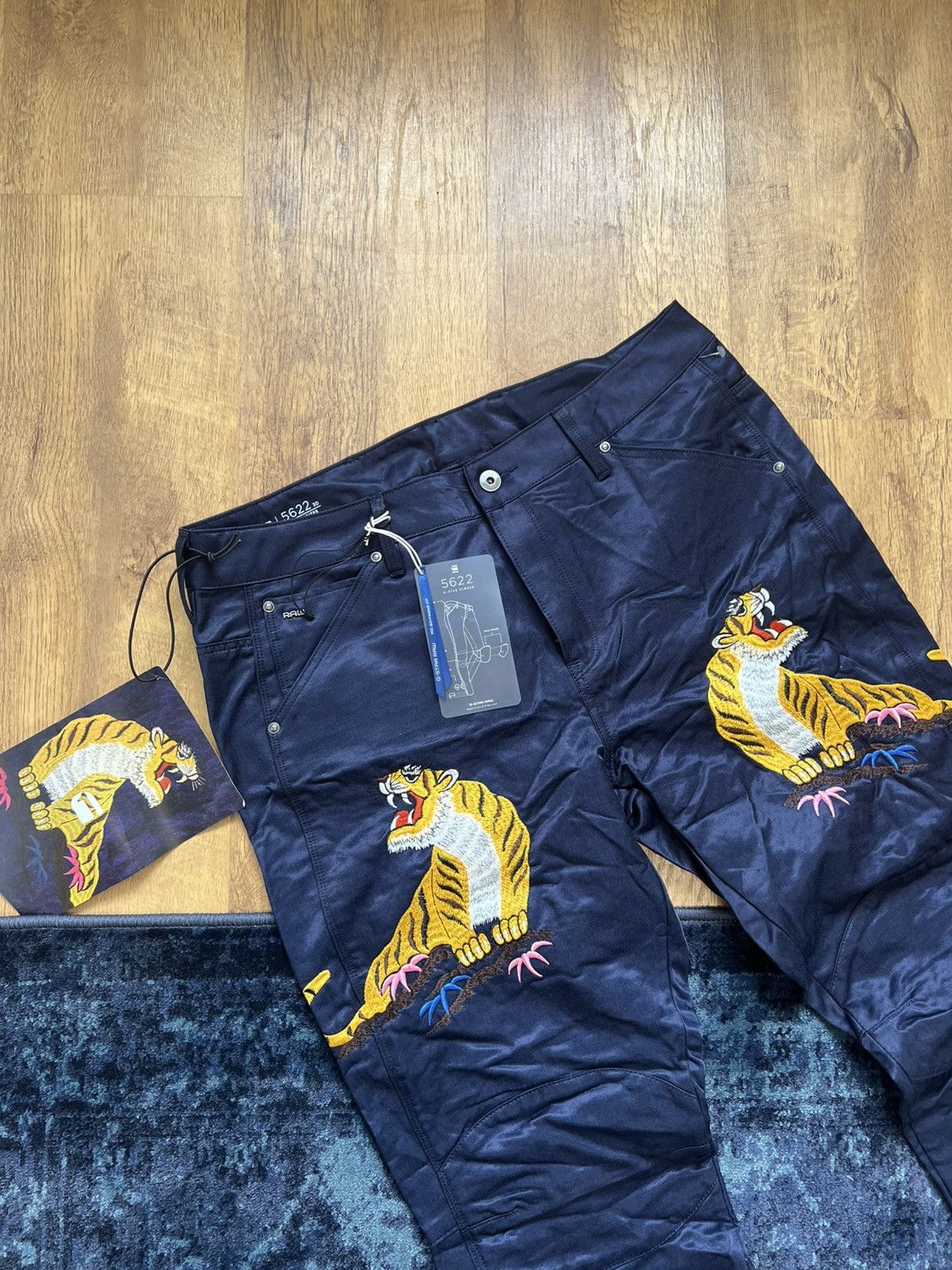 G-Star G Star RAW 5622 3D Mid Boyfriend Color Jeans Dark blue tiger Size 31" - 2 Thumbnail