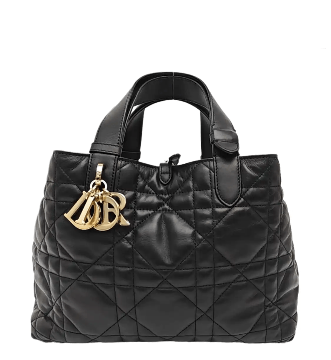 Dior DIOR Toujours Medium black cowhide leather rattan plaid quilted handbag shoulder Size ONE SIZE - 1 Thumbnail