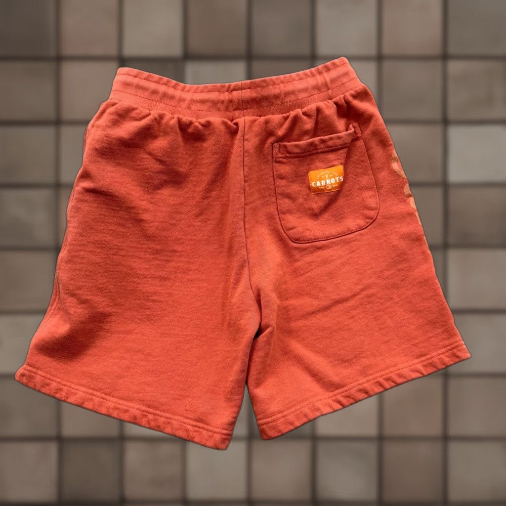 Carrots by Anwar Carrots VINTAGE Carrots by Anwar Carrots Shorts Mens S Orange Sweat Fleece Drawstring Logo Pocket Size US 29 - 1 Thumbnail