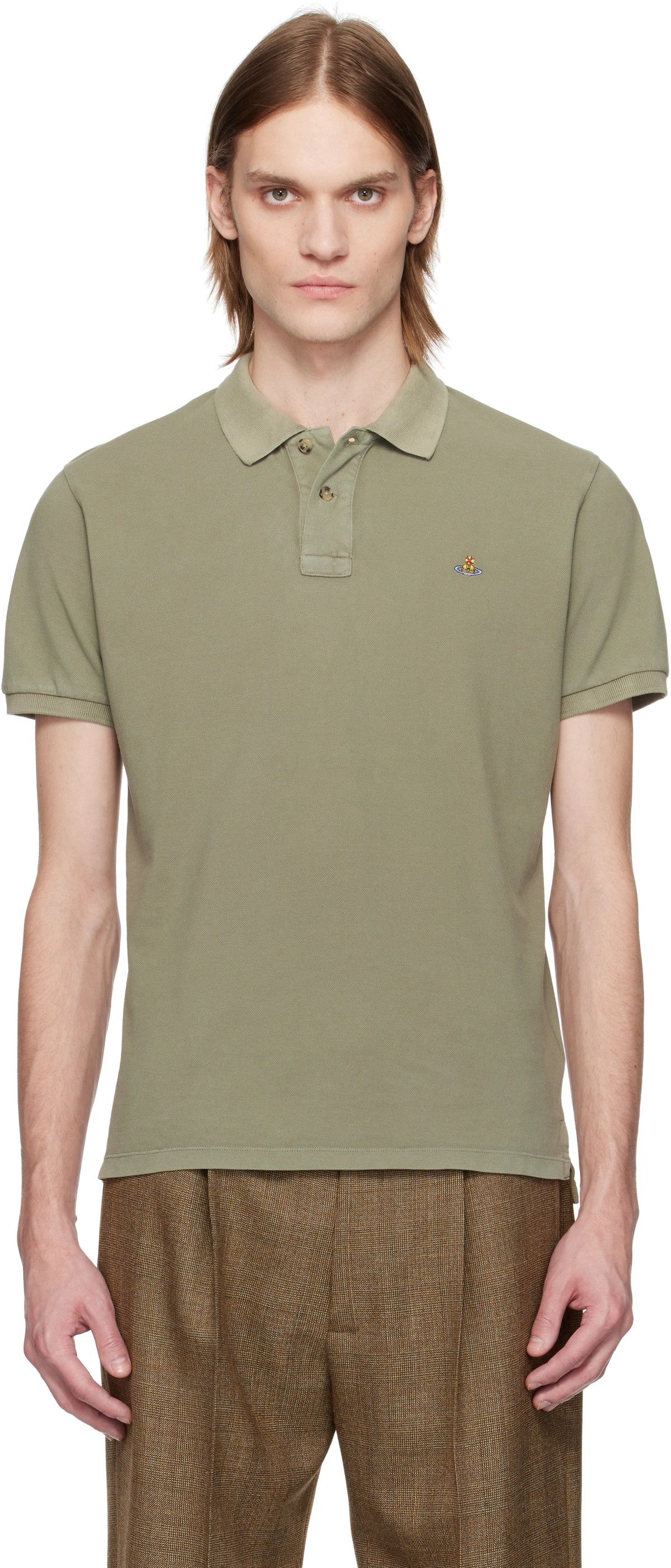 Vivienne Westwood o1f1d3z0426 Classic Polo Shirt in Light Green Size US L / EU 52-54 / 3 - 2 Thumbnail