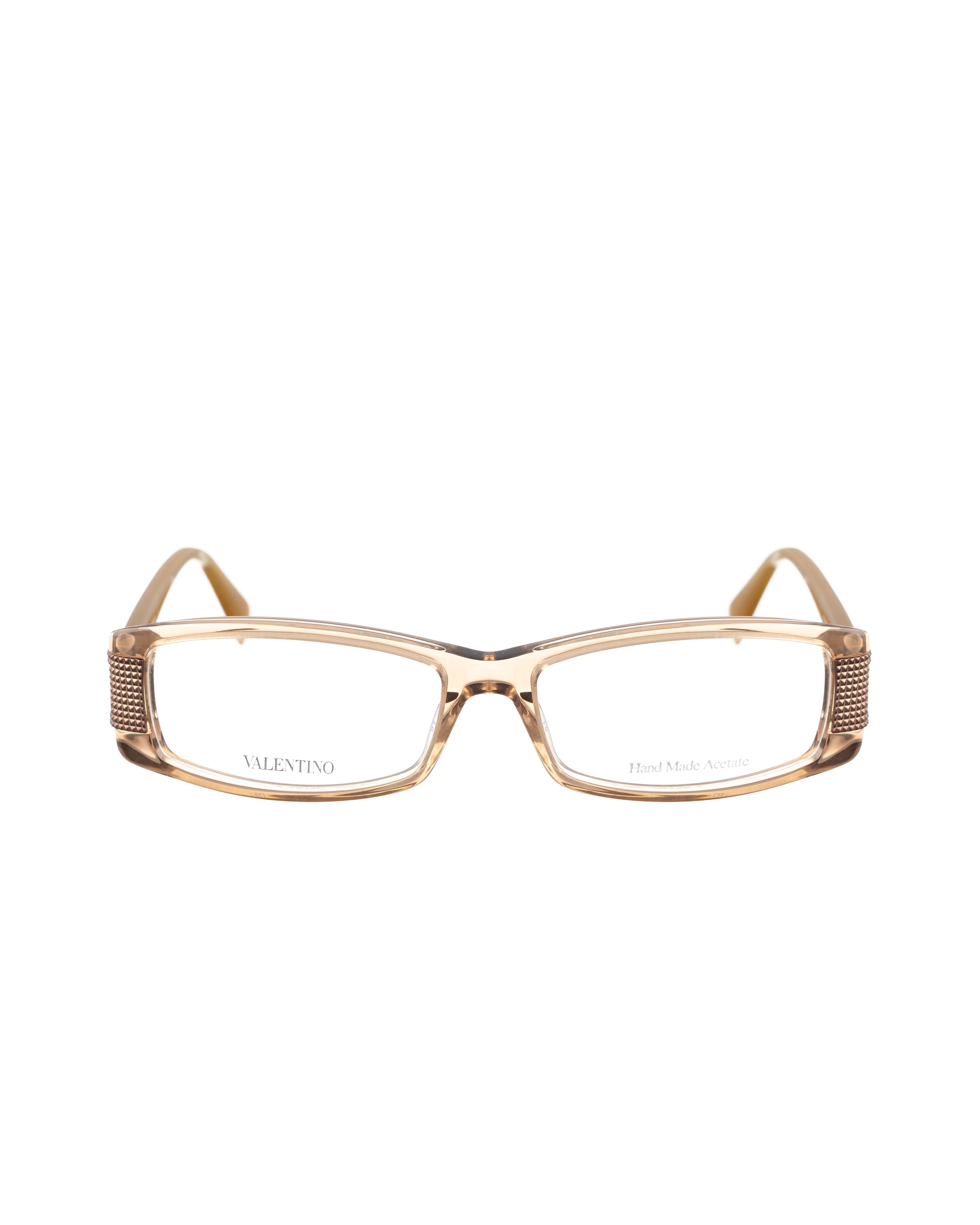 Valentino Valentino 00s Brown Beige Transparent Plastic Glasses Size ONE SIZE - 1 Thumbnail